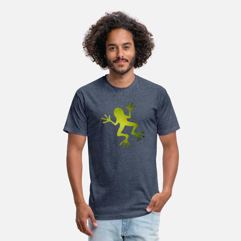 Green frog silhouette with a tropical look Design