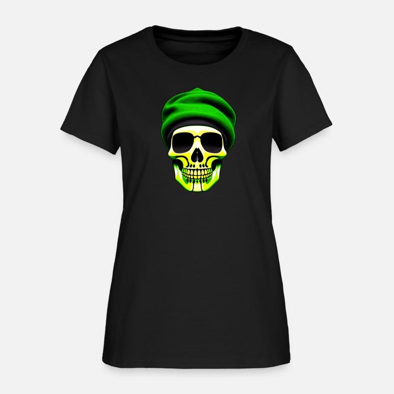 Green Skull Art Design with a Unique Twis