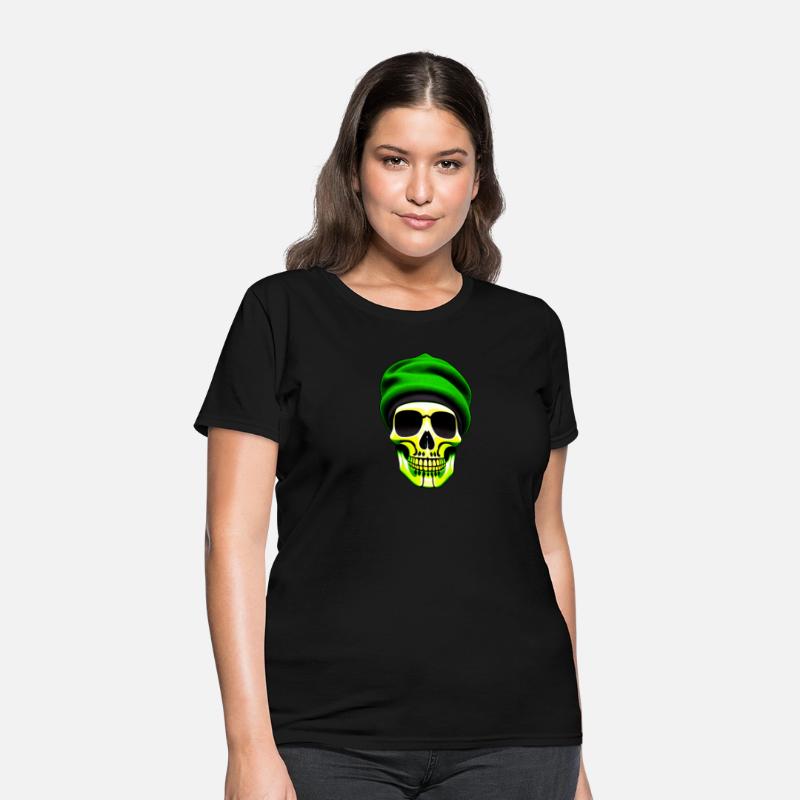 Green Skull Art Design with a Unique Twis