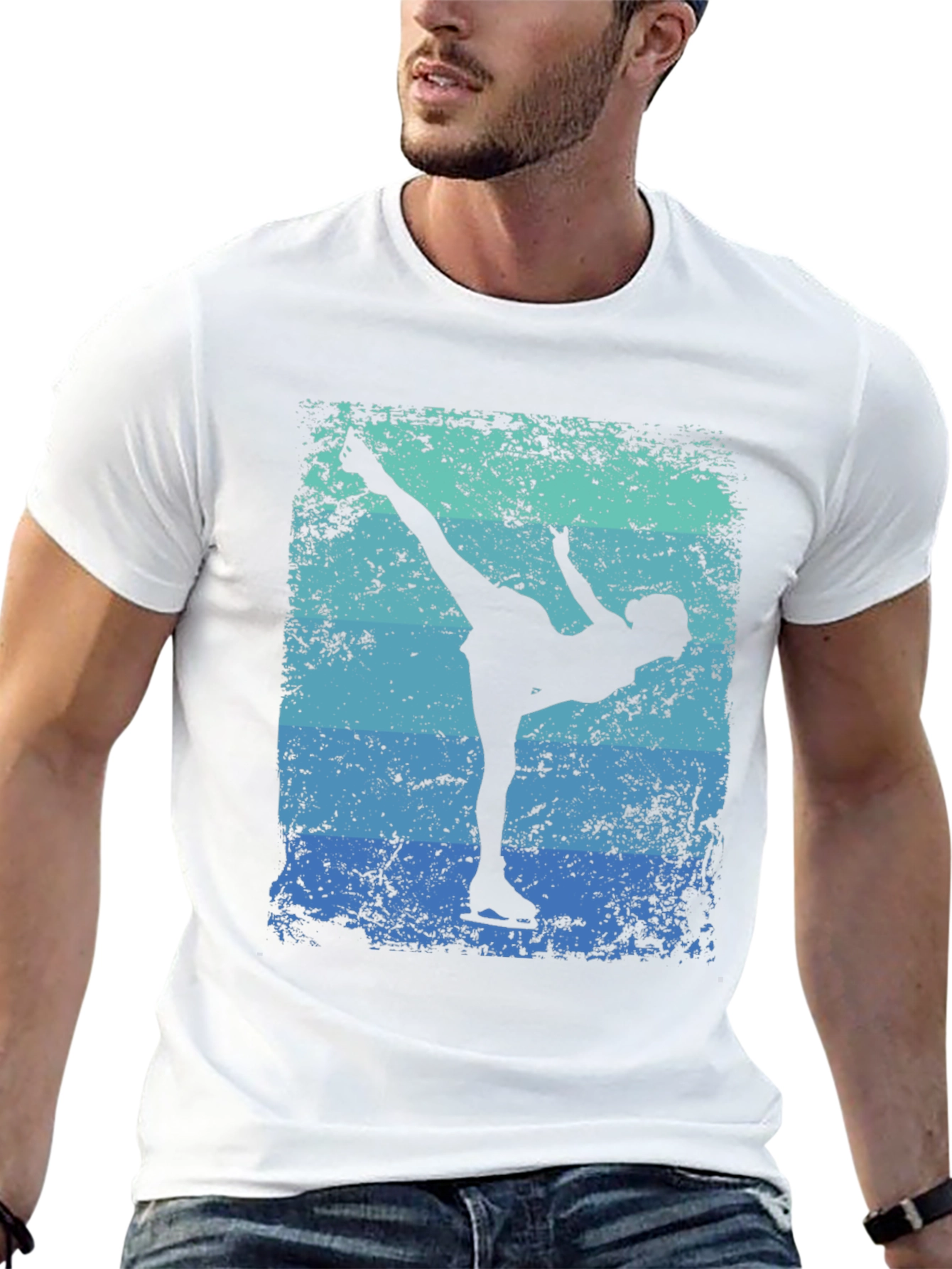 Figure Skater Silhouette Graphic Tee