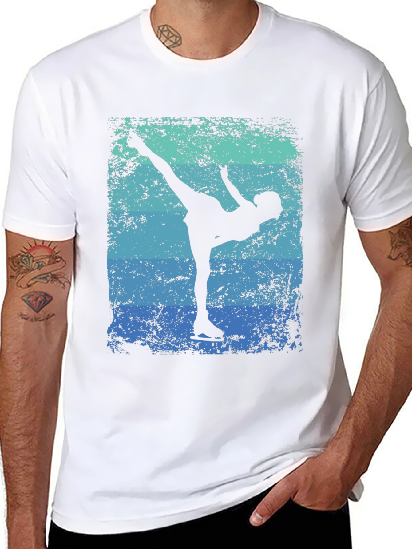 Figure Skater Silhouette Graphic Tee