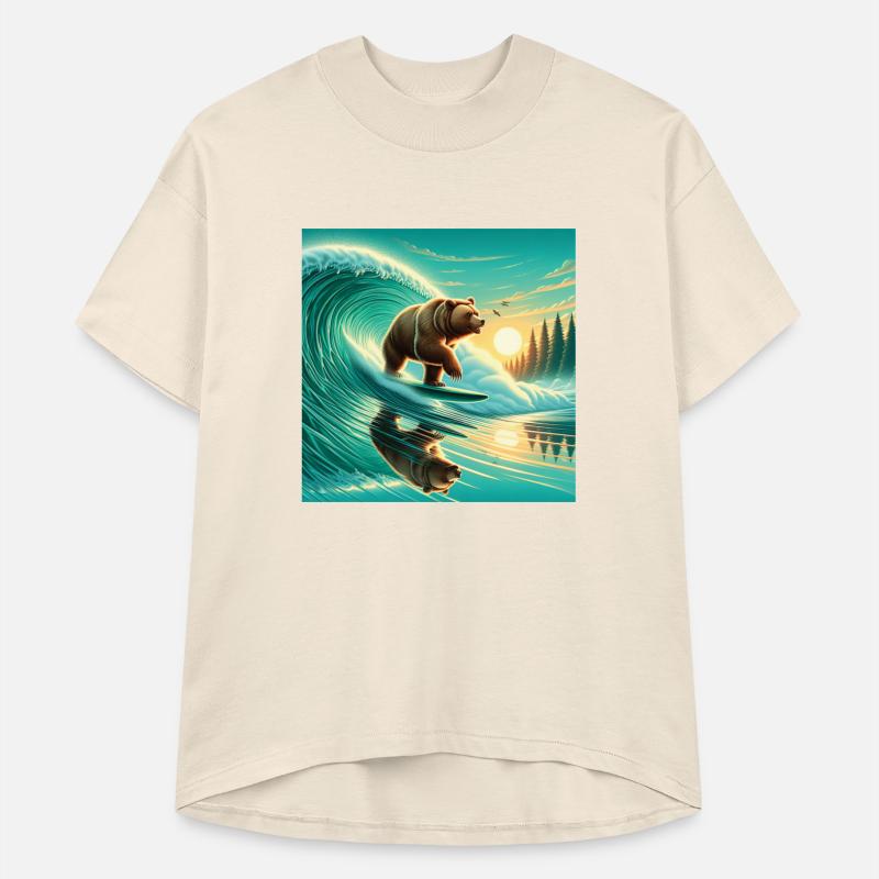 Grizzly bear windsurfing