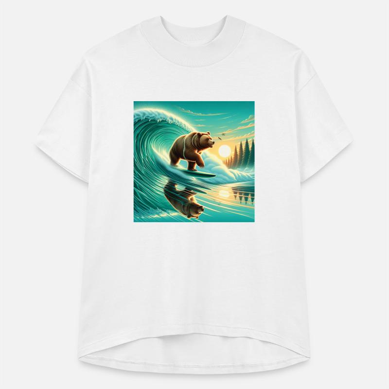 Grizzly bear windsurfing