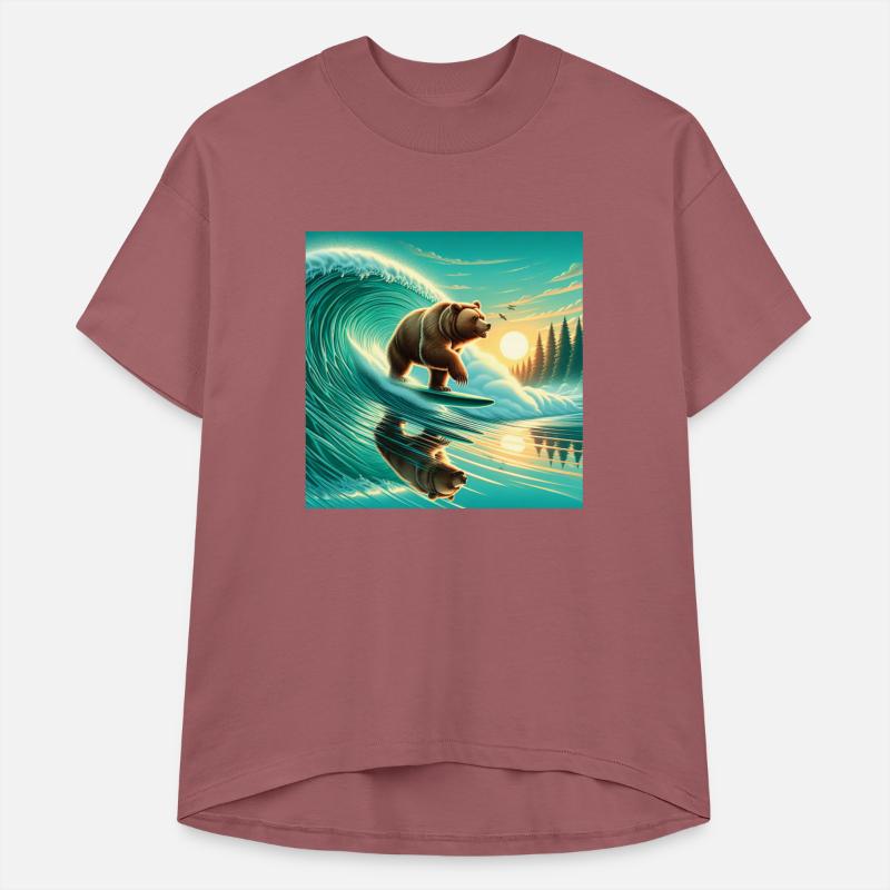Grizzly bear windsurfing