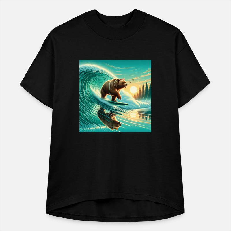 Grizzly bear windsurfing