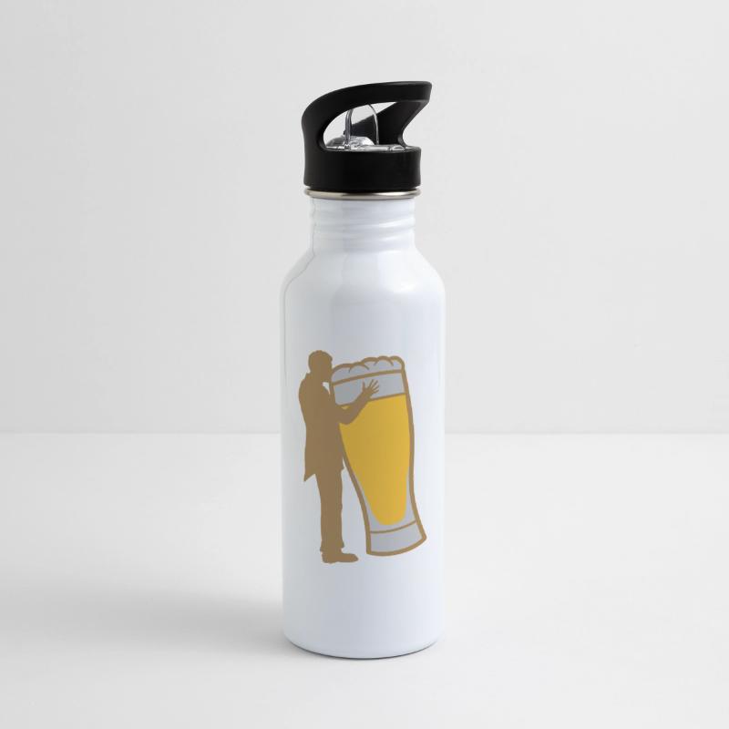 Groom kissing beer wedding