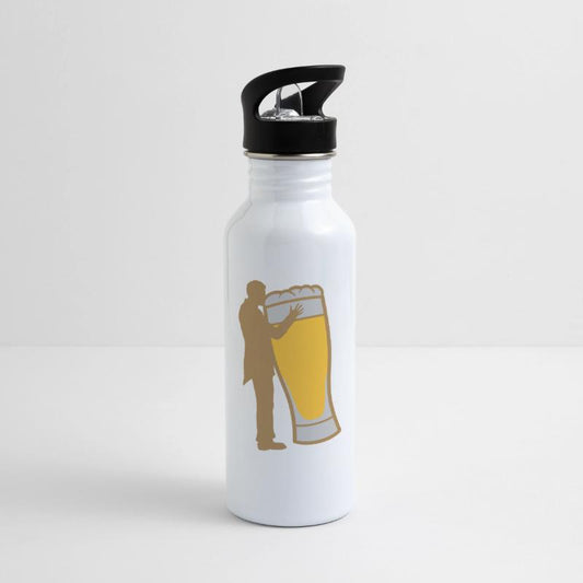 Groom kissing beer wedding