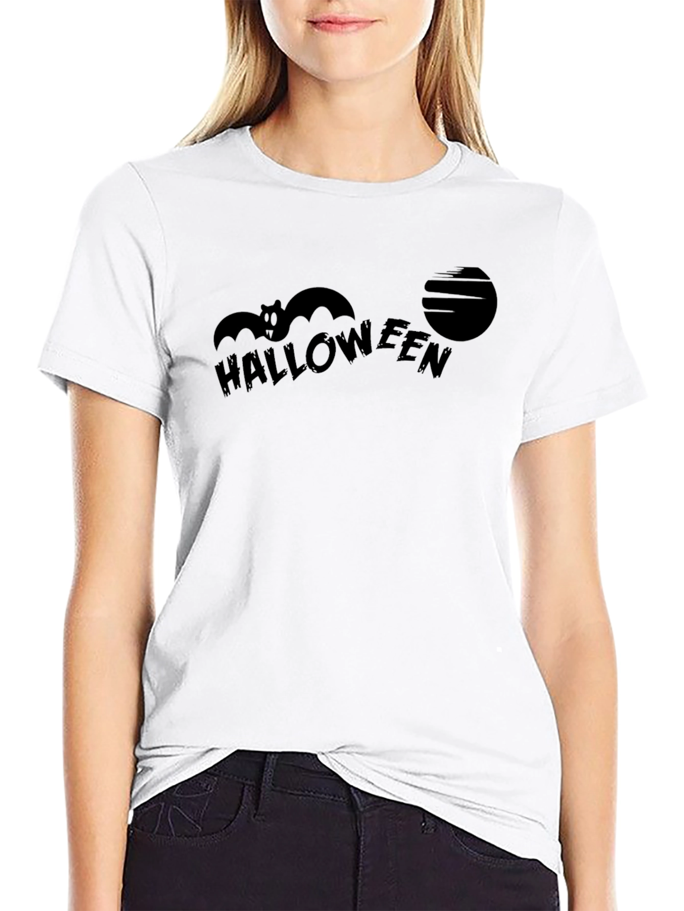 Halloween Bat Graphic T-Shirt