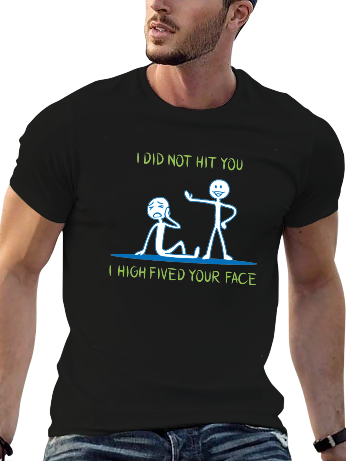 Funny Graphic T-Shirt - I High Fived Your Face