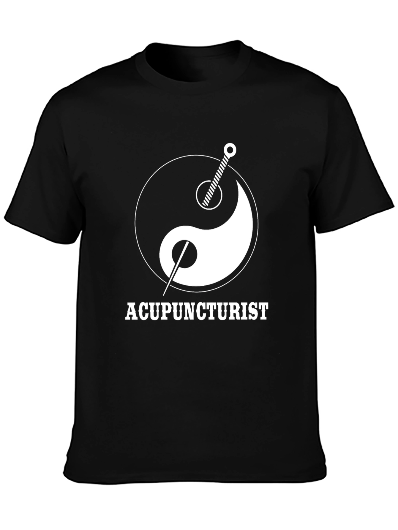 Acupuncturist Yin Yang T-Shirt - Black