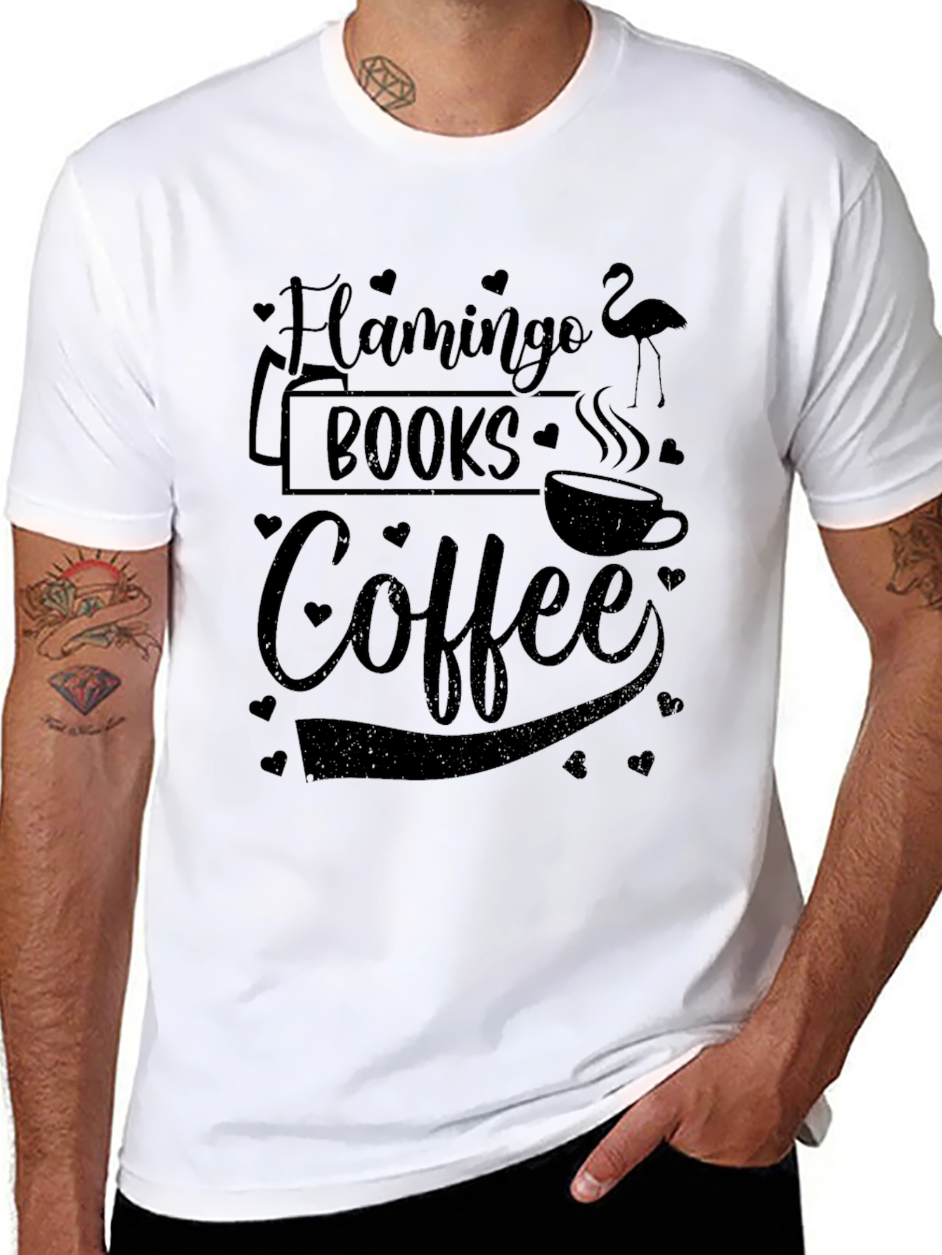 Flamingo Books Coffee Graphic Tee