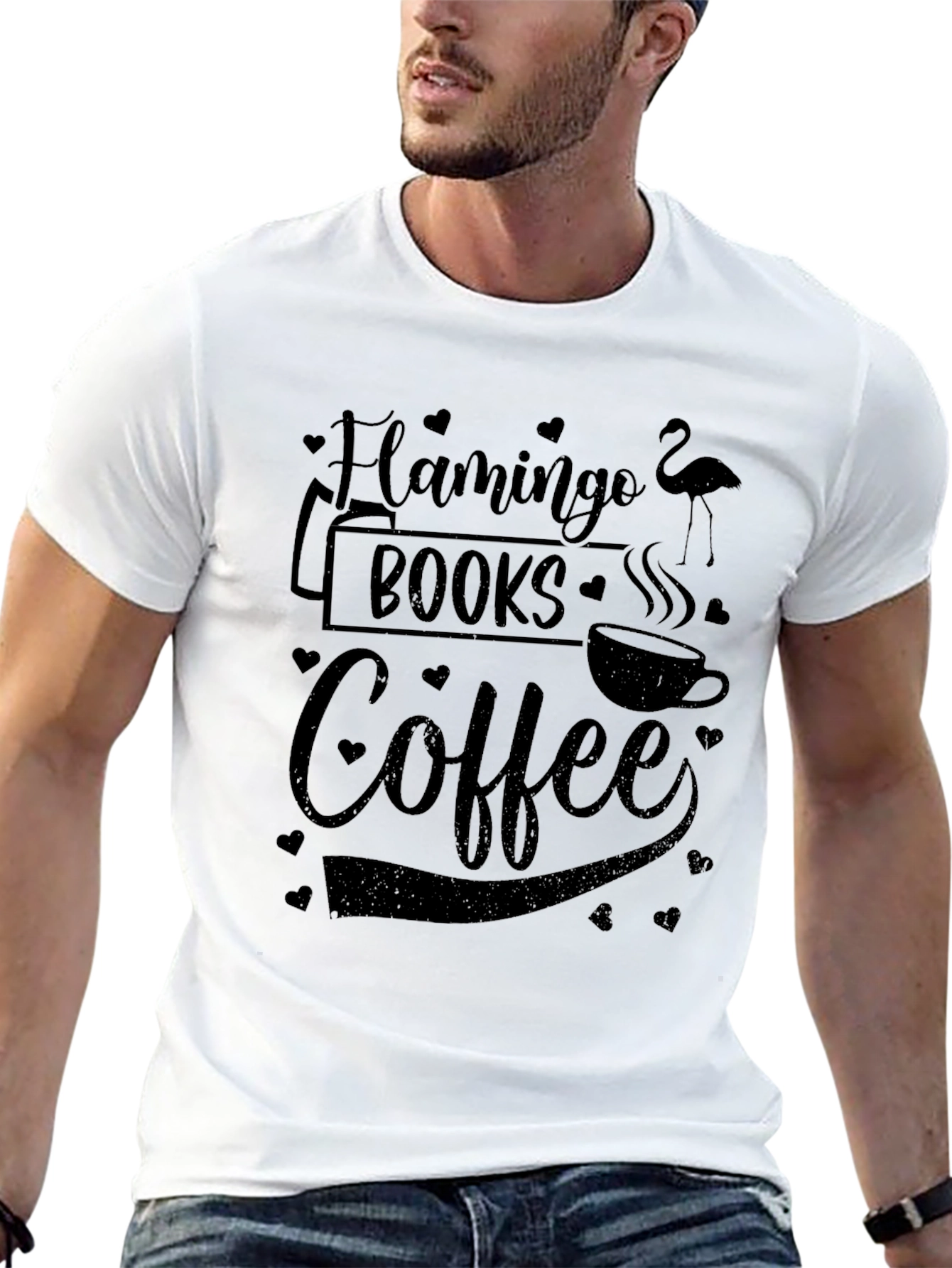 Flamingo Books Coffee Graphic Tee