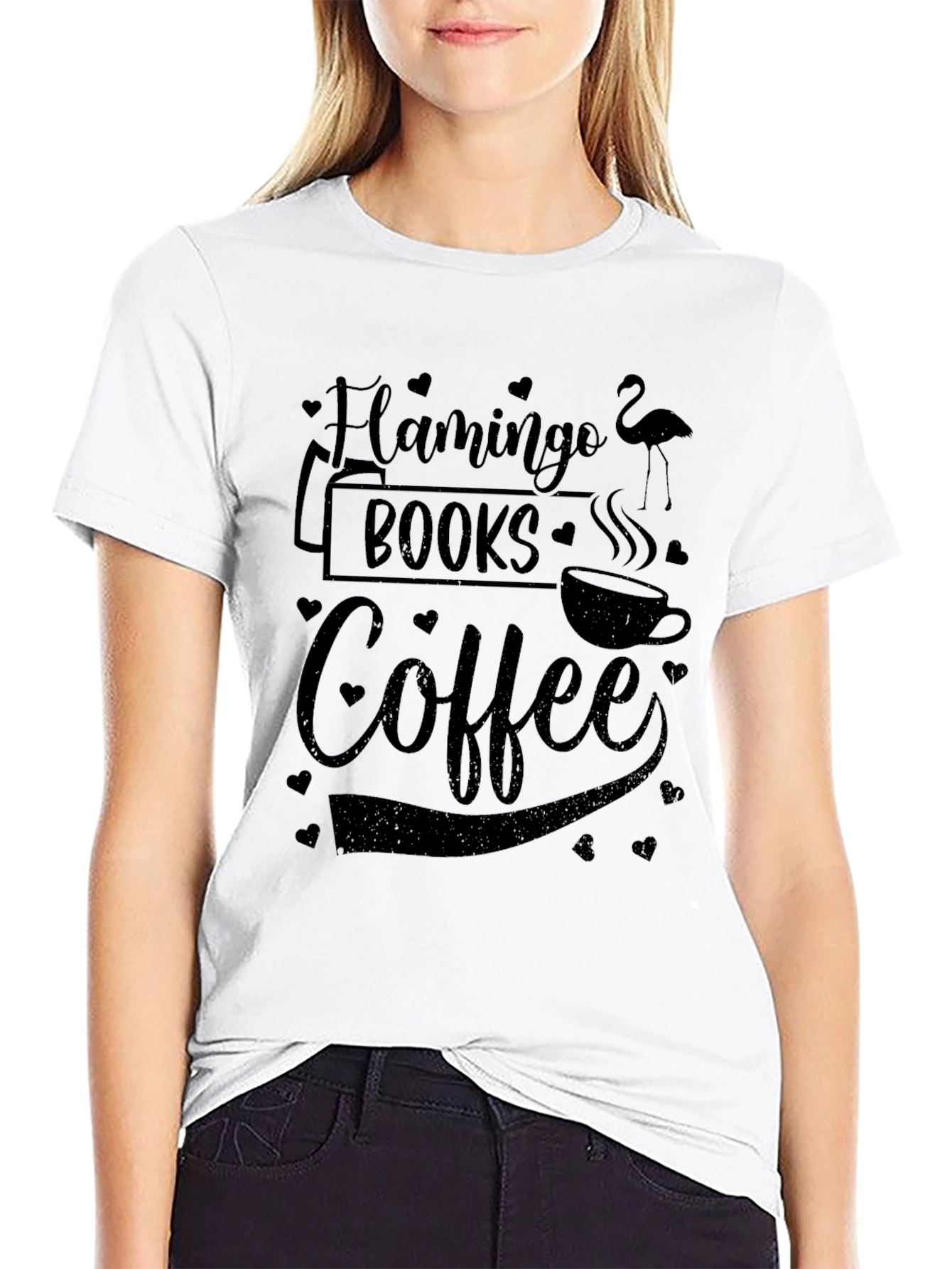 Flamingo Books Coffee Graphic Tee