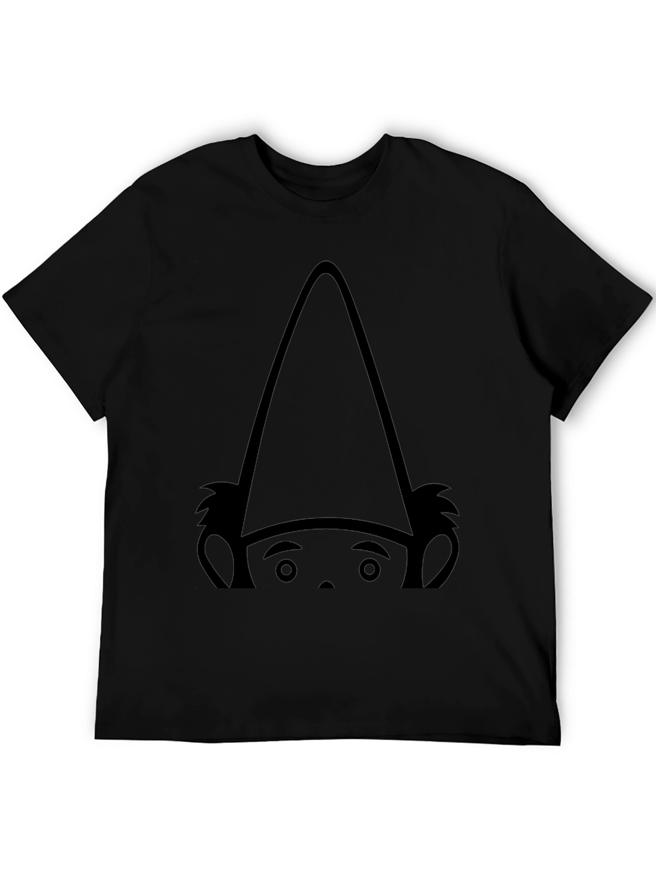 Funny Gnome Graphic Black T-Shirt
