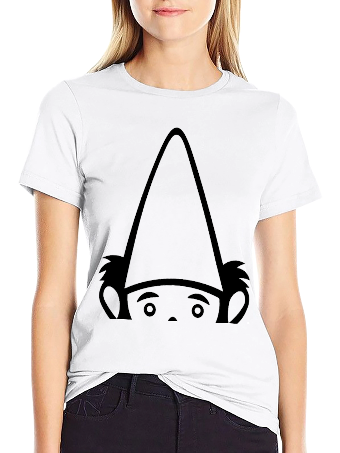 Funny Gnome Graphic Black T-Shirt