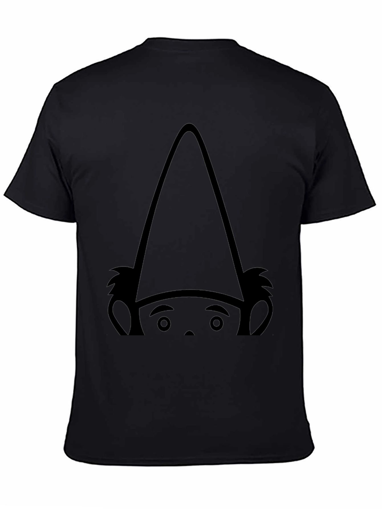 Funny Gnome Graphic Black T-Shirt