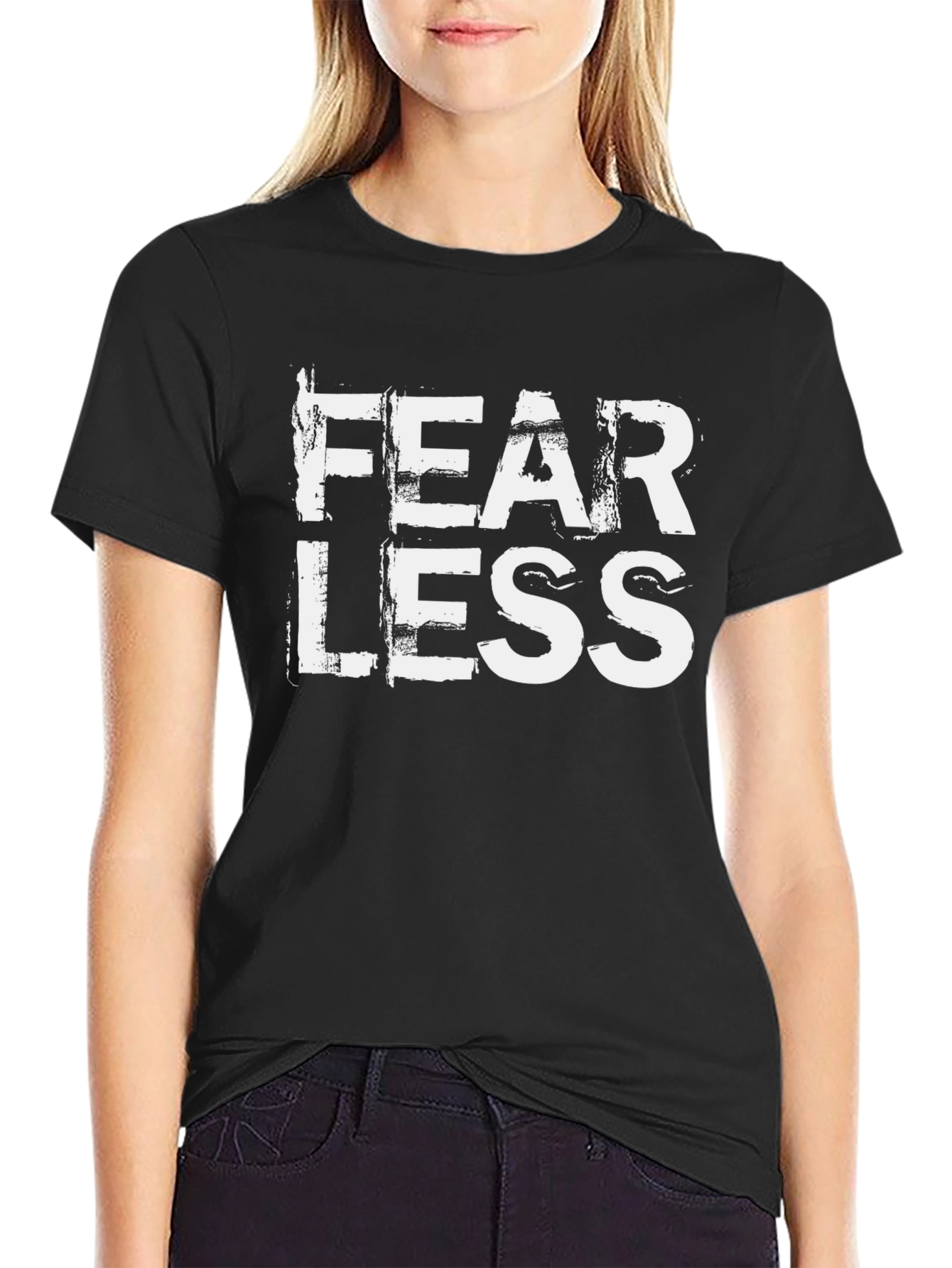 Fearless Graphic Tee - Black Cotton Blend
