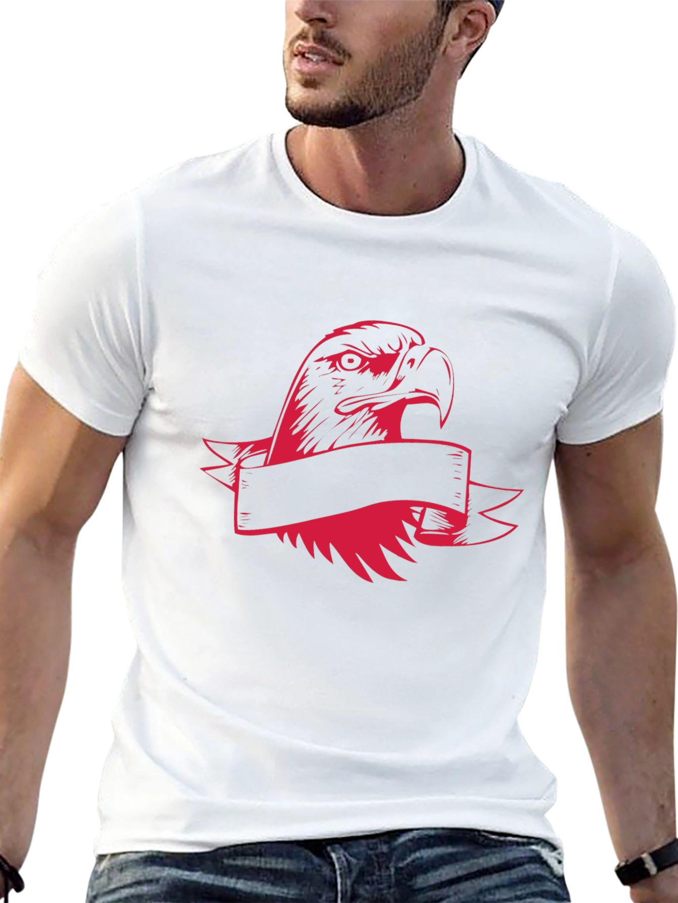 Bold Eagle Graphic Tee - Mens Black T-Shirt