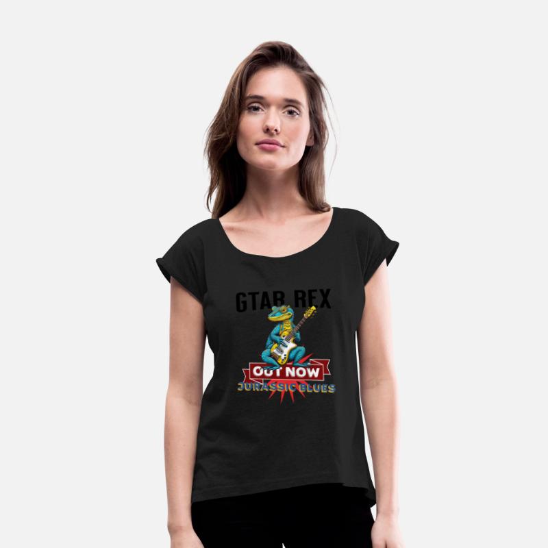 Gtar Rex Jurassic Blues Dinosaur Lizard Design