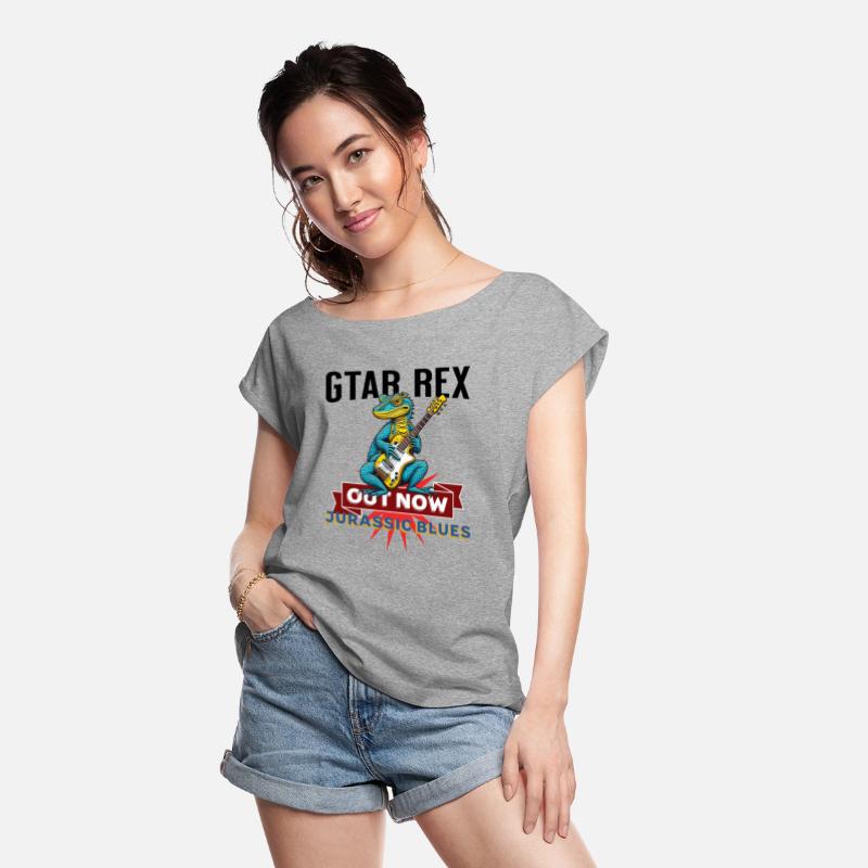 Gtar Rex Jurassic Blues Dinosaur Lizard Design