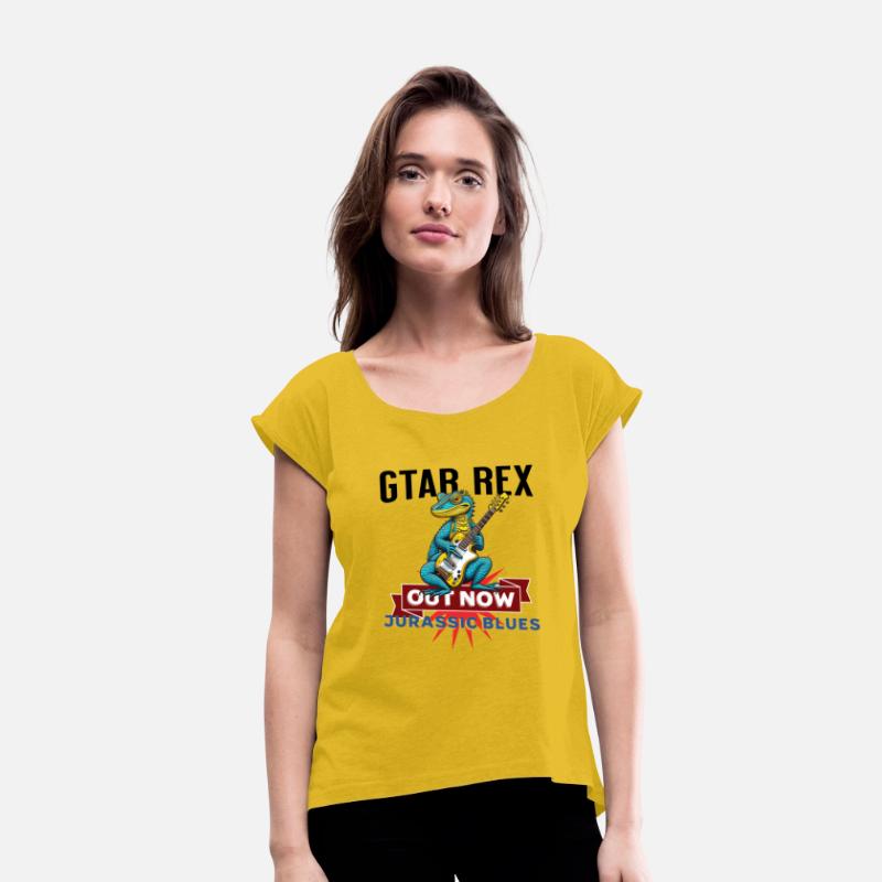 Gtar Rex Jurassic Blues Dinosaur Lizard Design