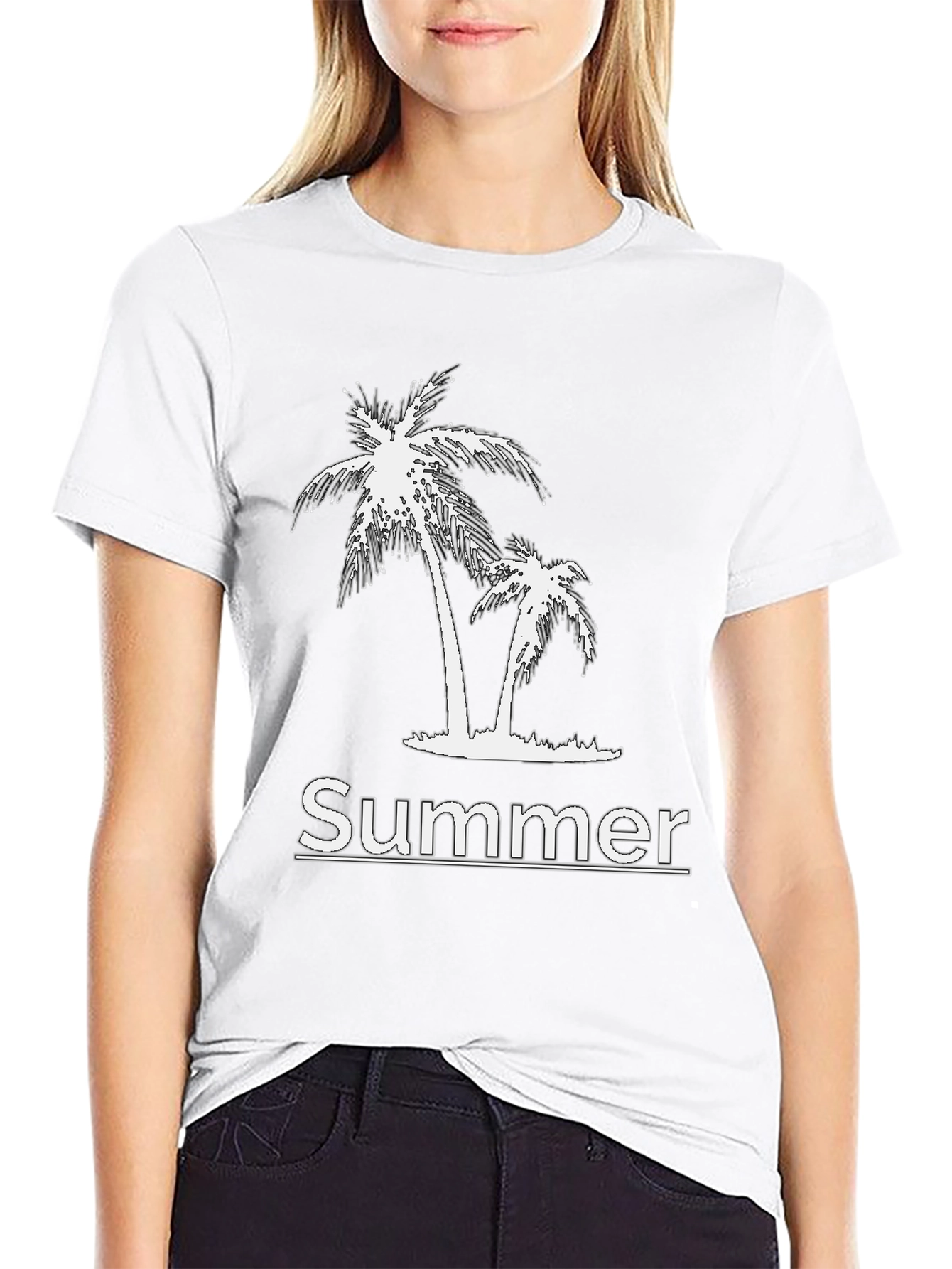Summer Vibes Black Graphic Tee