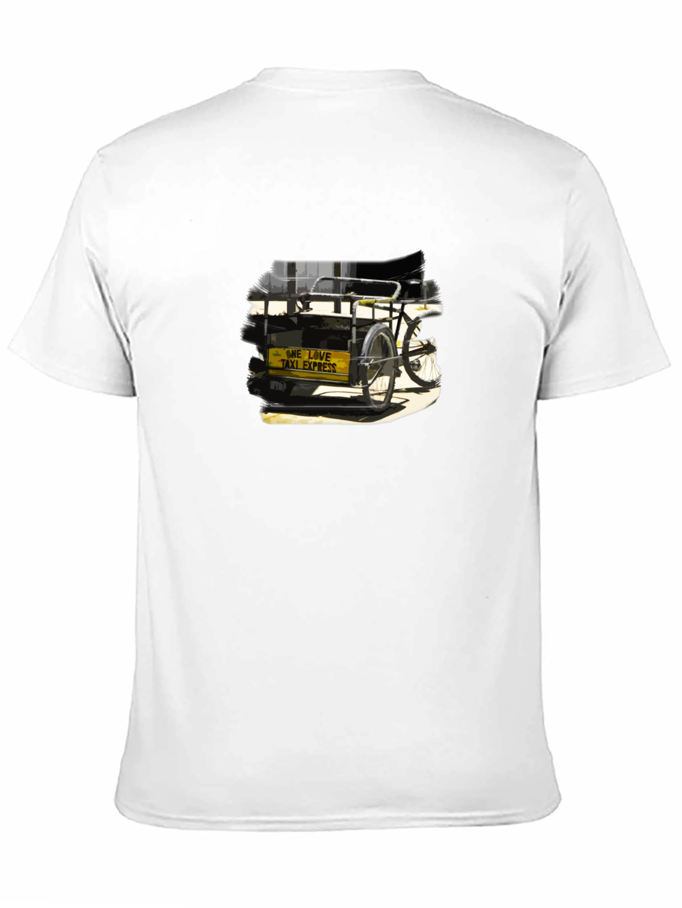 Black T-Shirt with Rickshaw Graphic