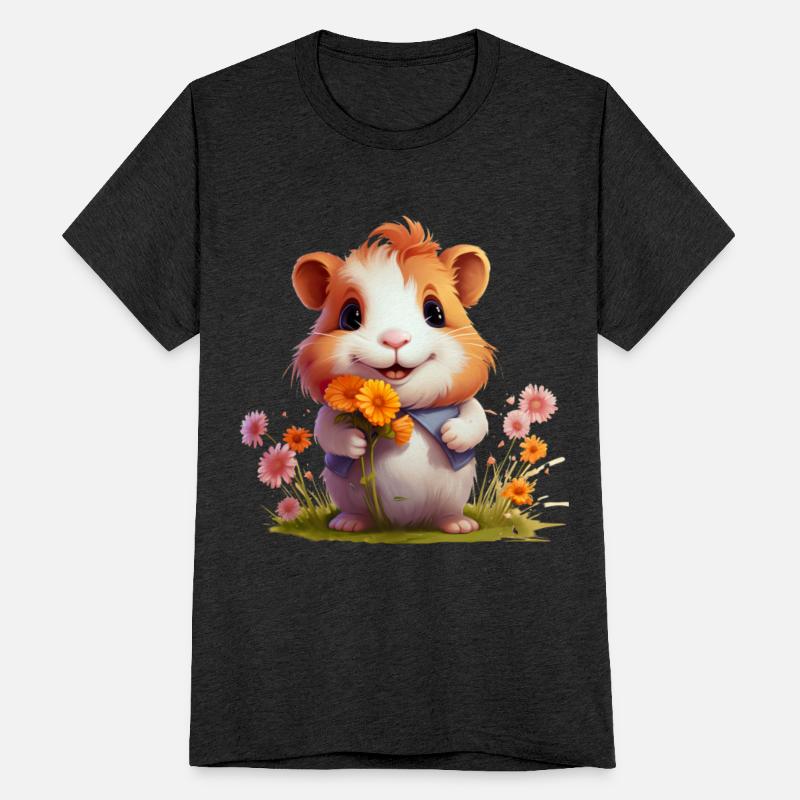 Guinea Pig with Flowers for a Guinea pig Lover