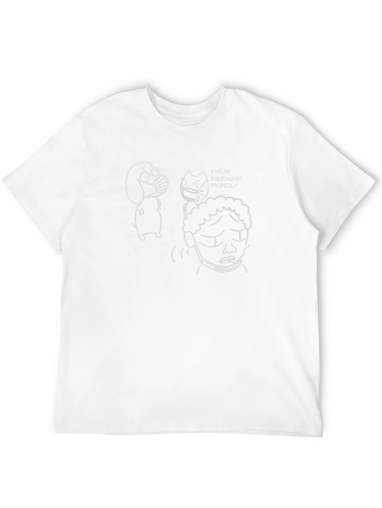 Wear Mask Properly Graphic Tee