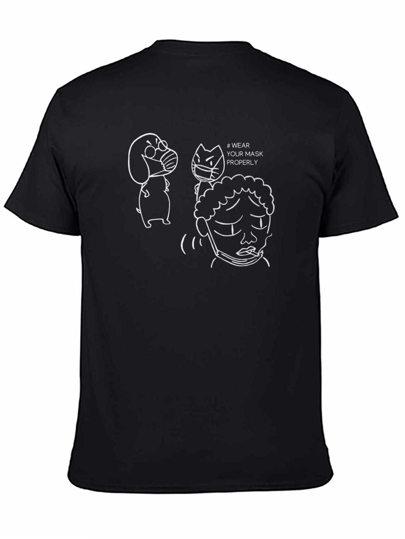 Wear Mask Properly Graphic Tee