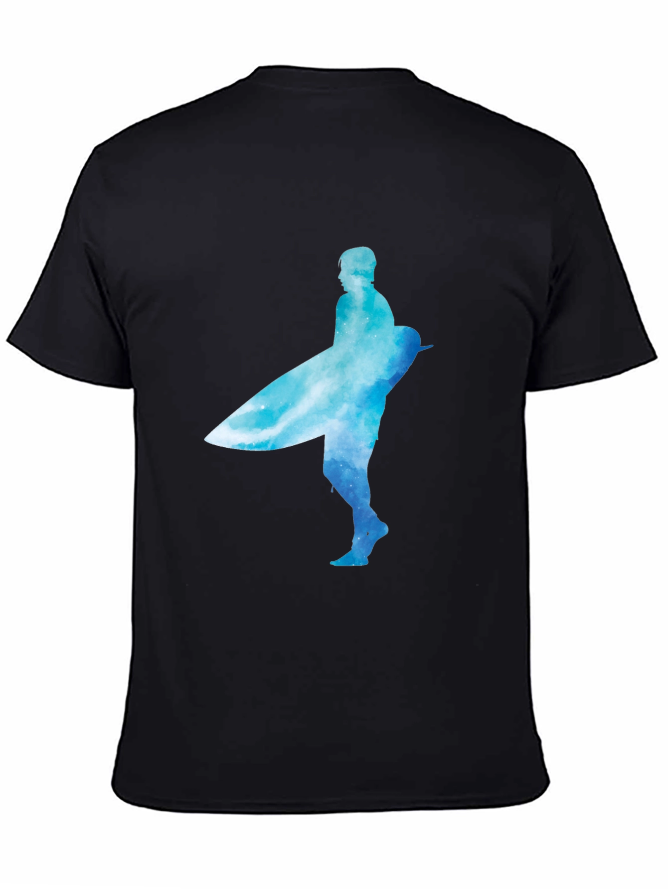 Surfer Graphic Tee - Black Cotton Blend