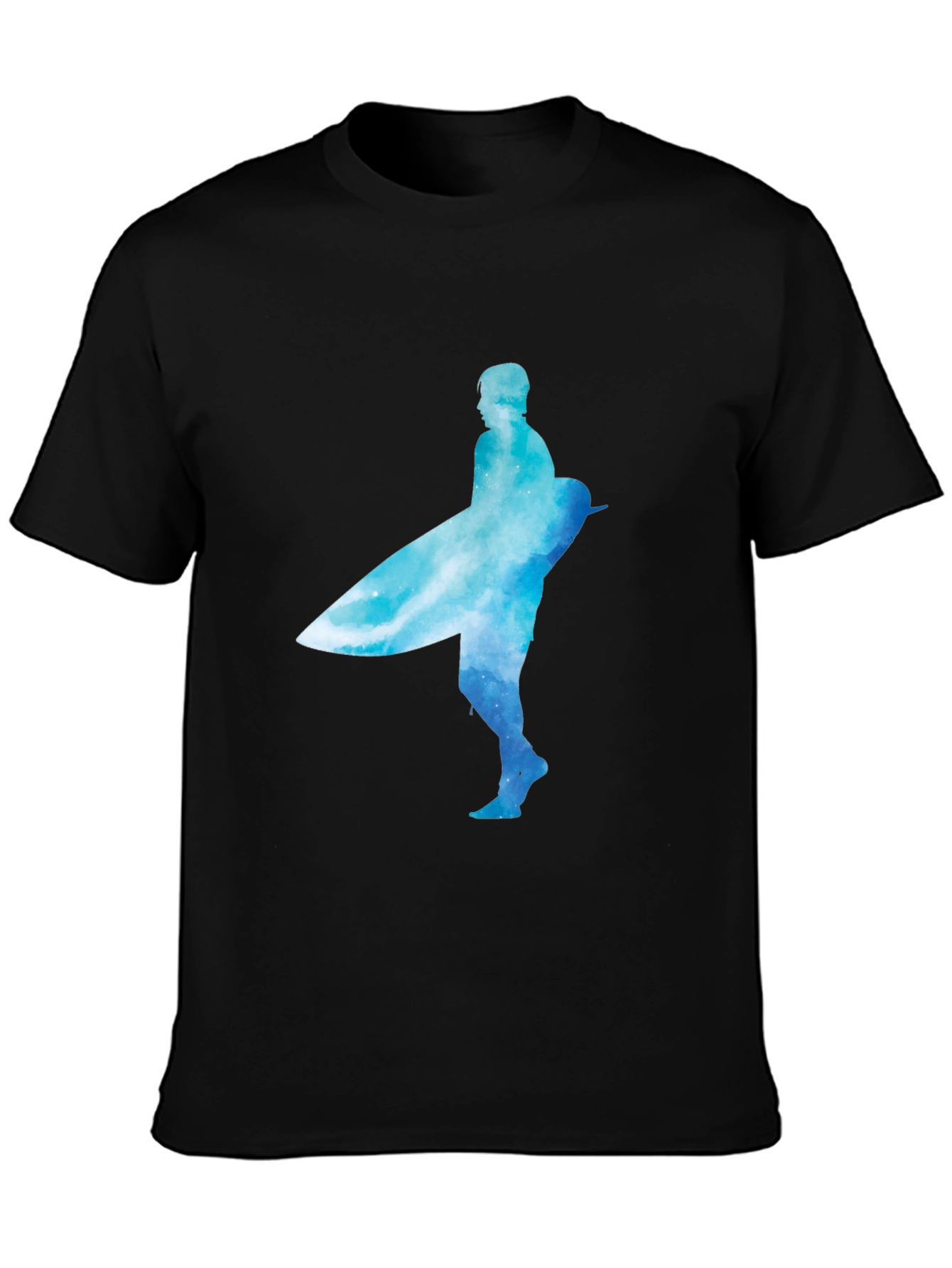 Surfer Graphic Tee - Black Cotton Blend