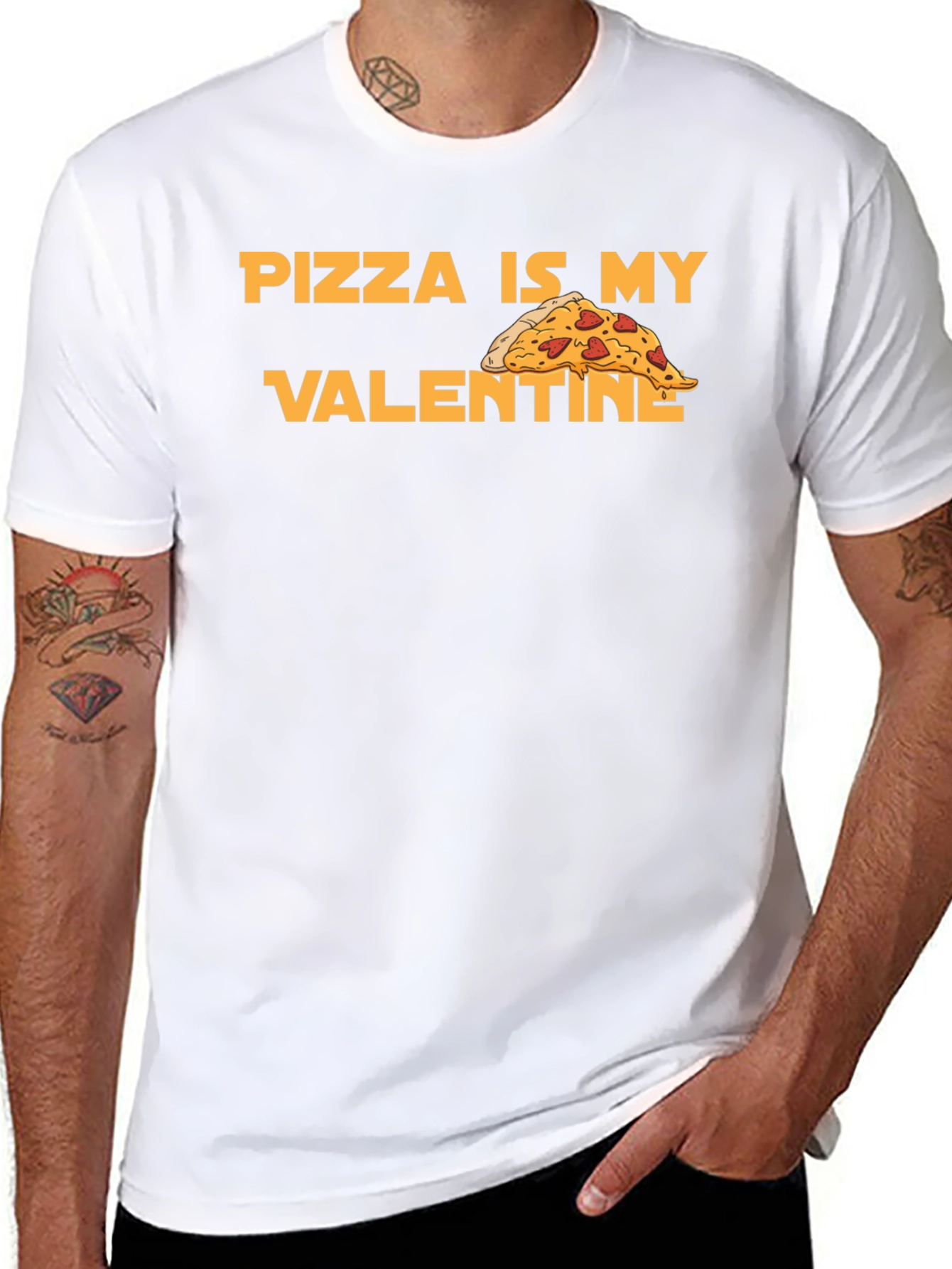 Pizza Is My Valentine Graphic T-Shirt