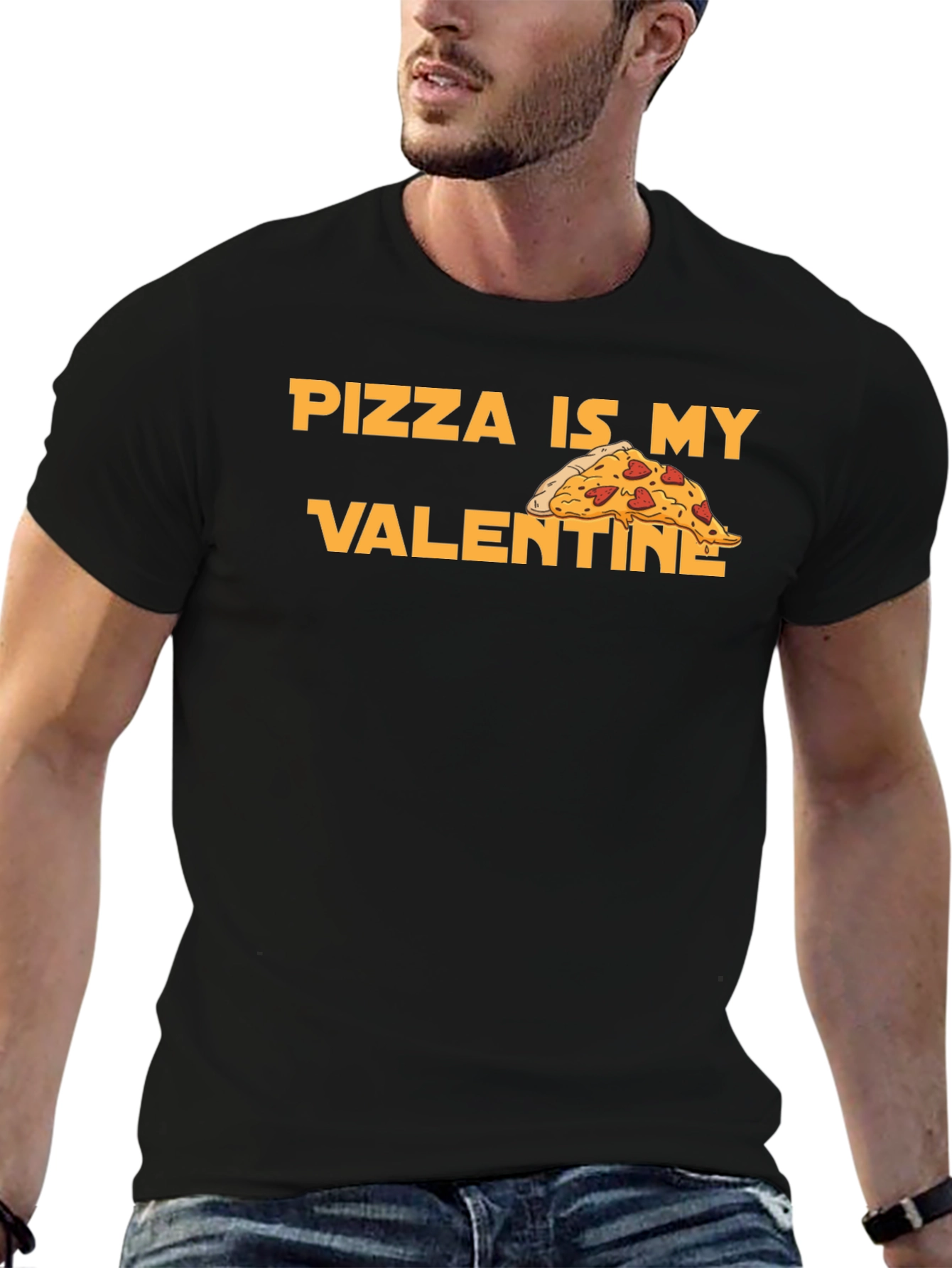 Pizza Is My Valentine Graphic T-Shirt
