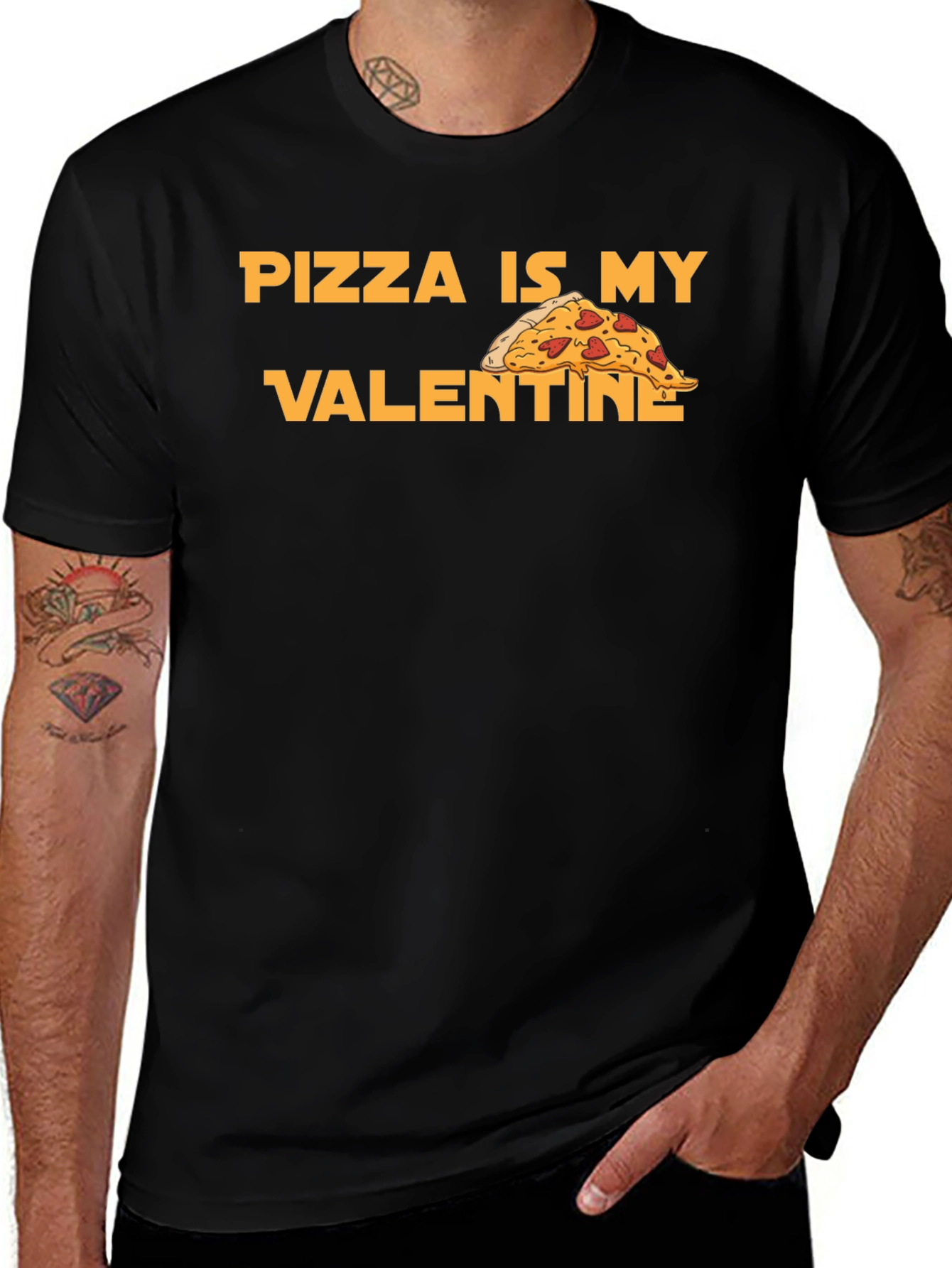 Pizza Is My Valentine Graphic T-Shirt