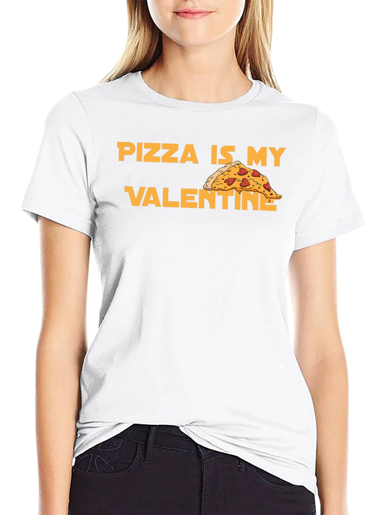 Pizza Is My Valentine Graphic T-Shirt