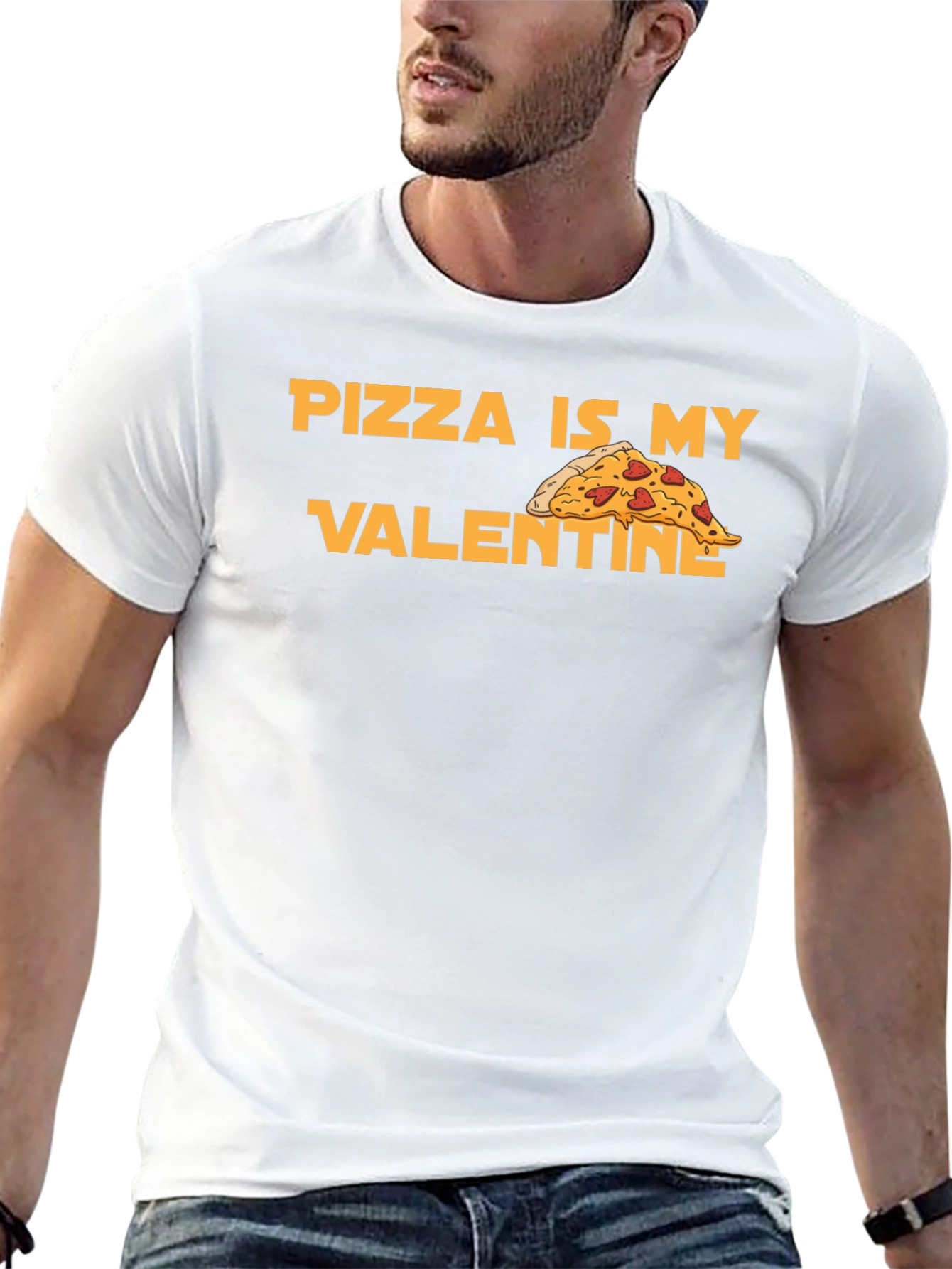 Pizza Is My Valentine Graphic T-Shirt