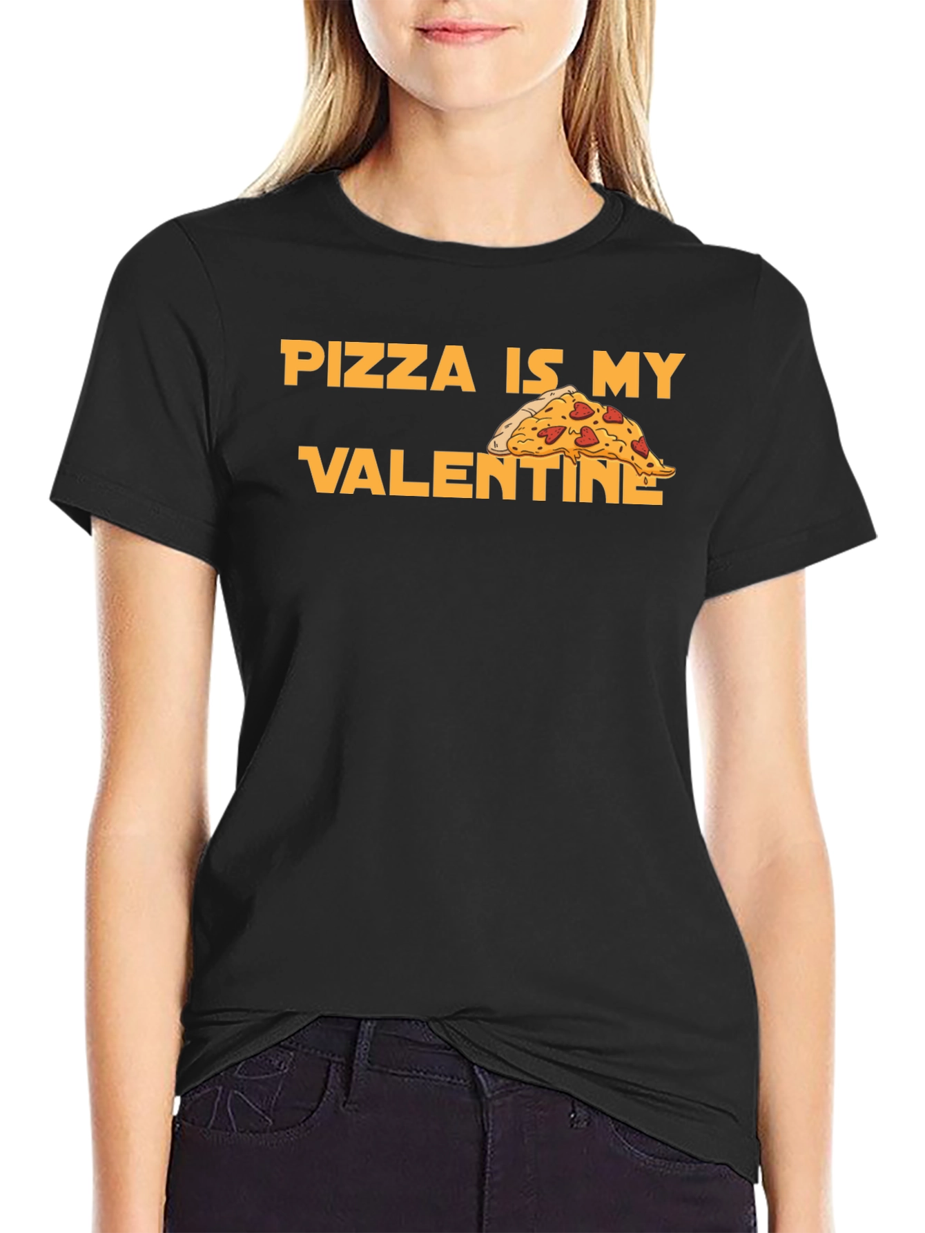 Pizza Is My Valentine Graphic T-Shirt