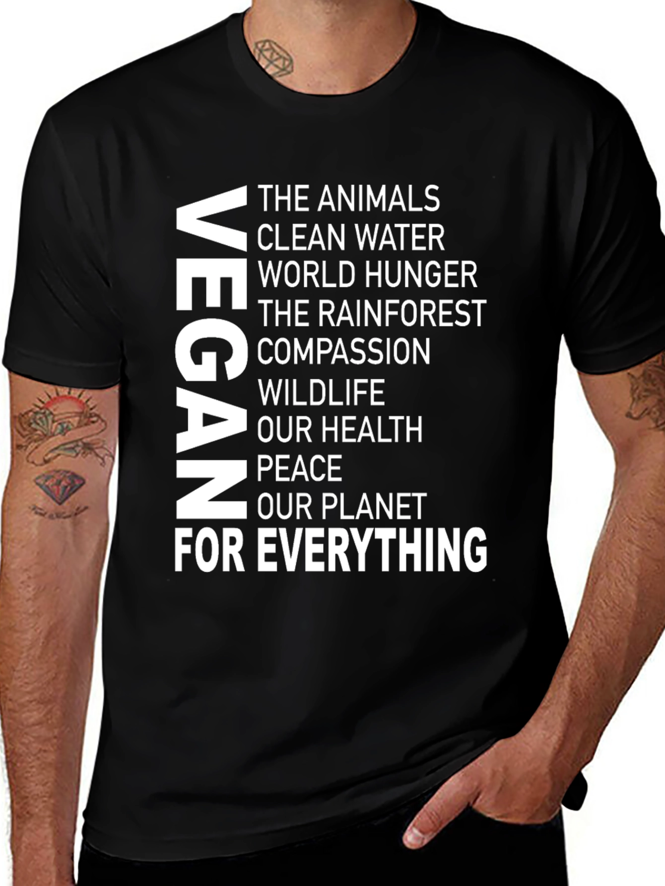 Vegan T-Shirt: For Animals Health & Planet
