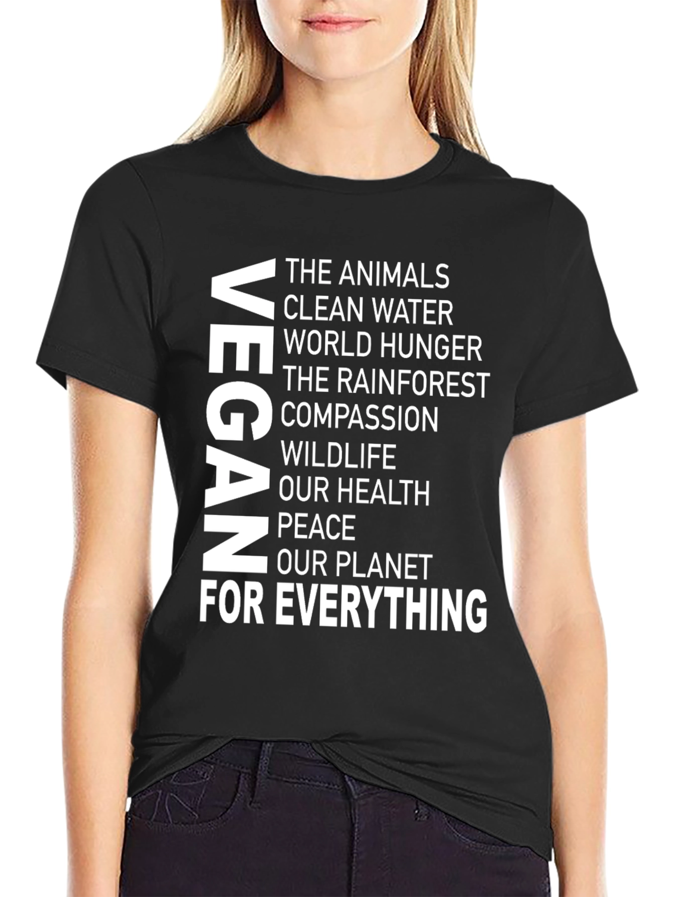 Vegan T-Shirt: For Animals Health & Planet