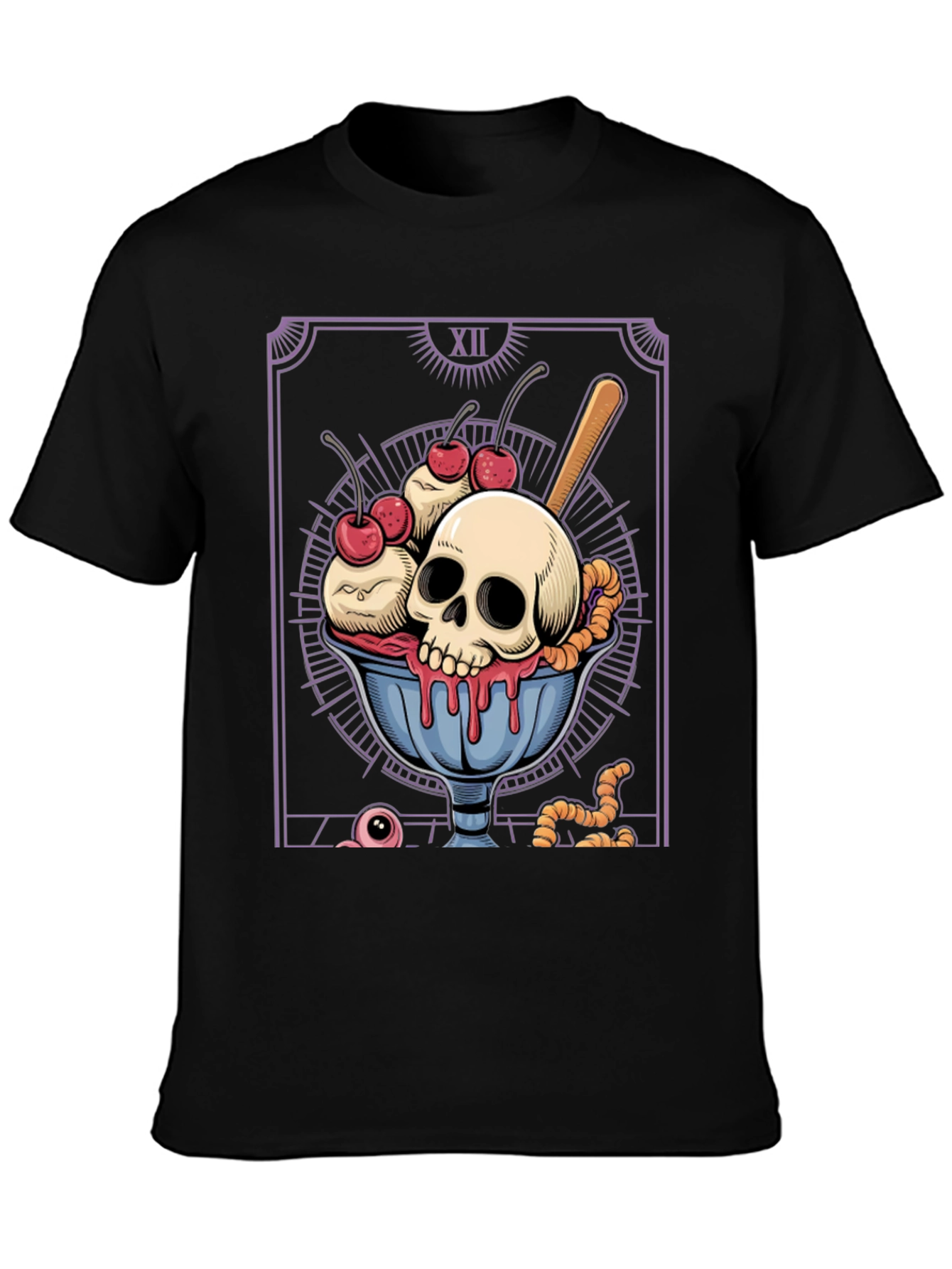 Skull Ice Cream Tarot Card T-Shirt