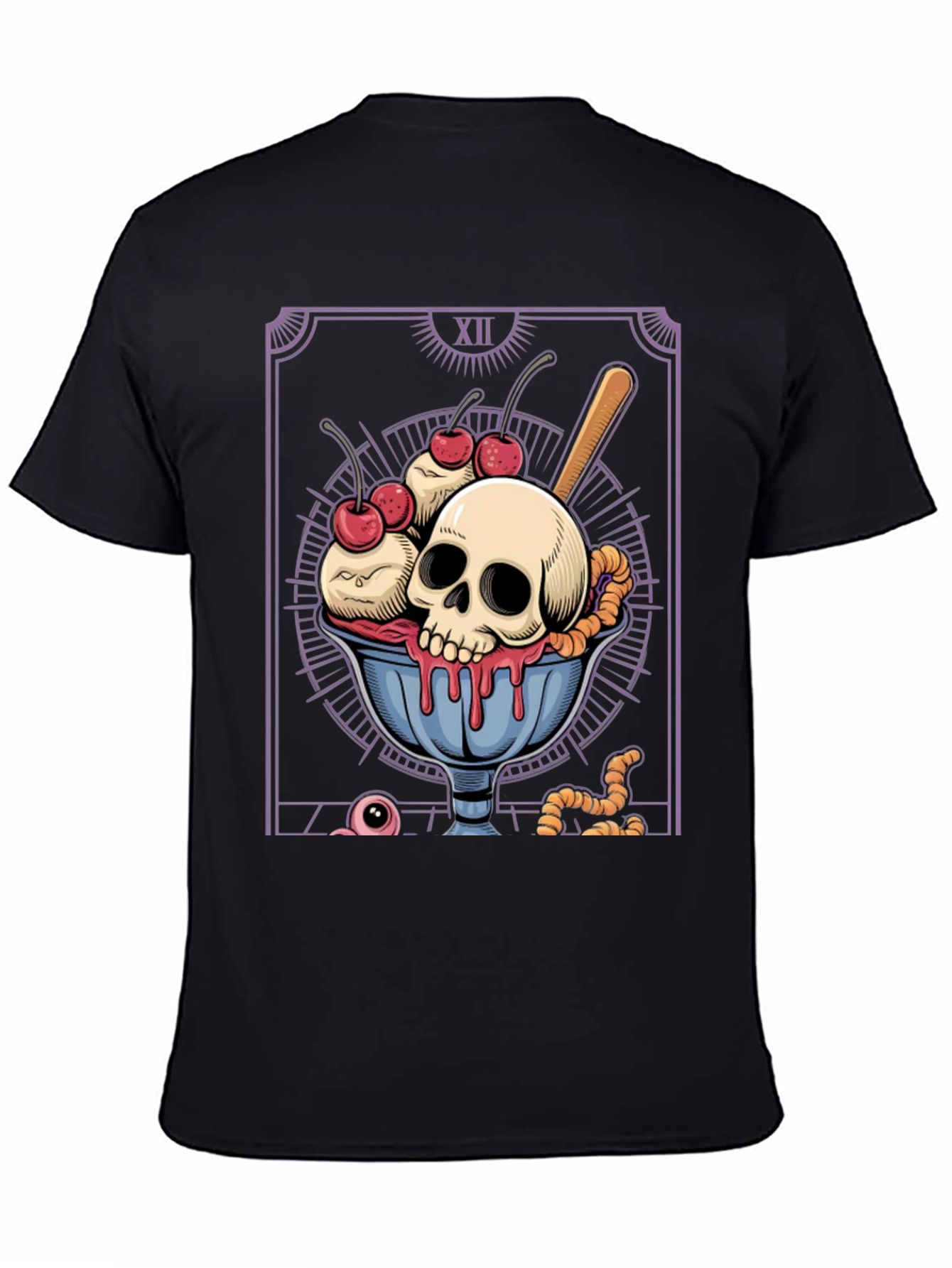 Skull Ice Cream Tarot Card T-Shirt