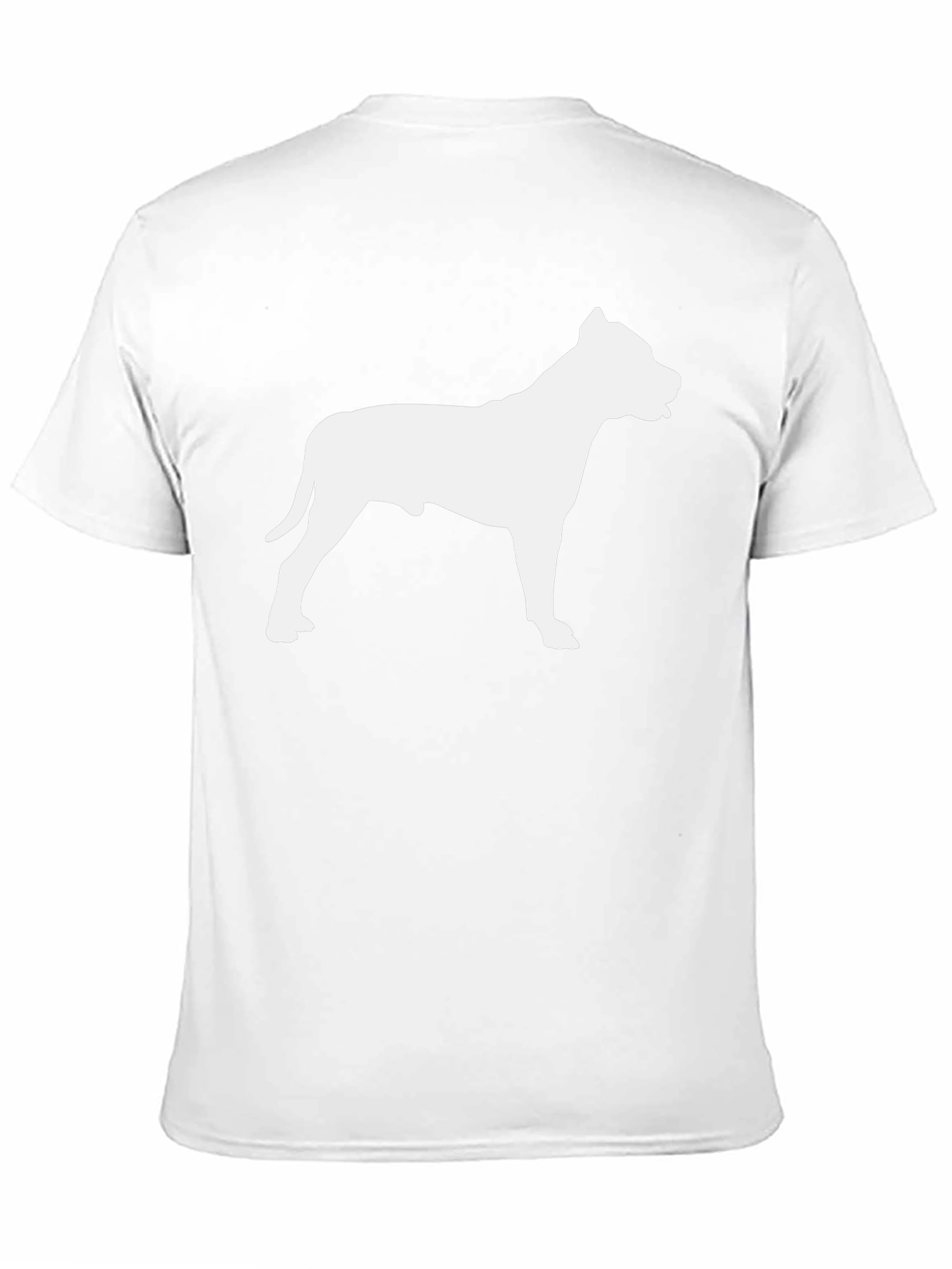 Pitbull Dog Silhouette Black T-Shirt