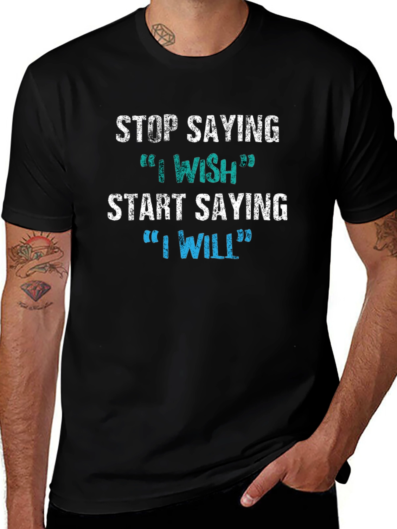 Motivational T-Shirt - Stop Wishing Start Doing