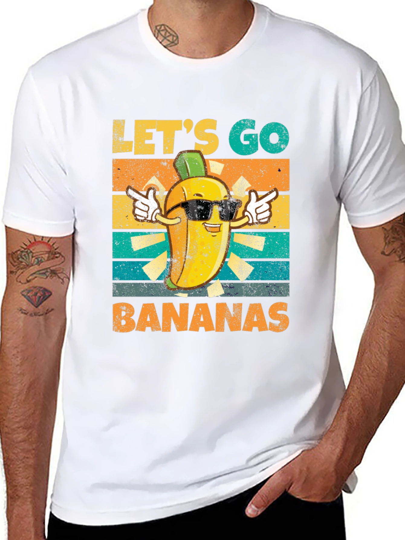 Lets Go Bananas T-Shirt Funny Fruit Design