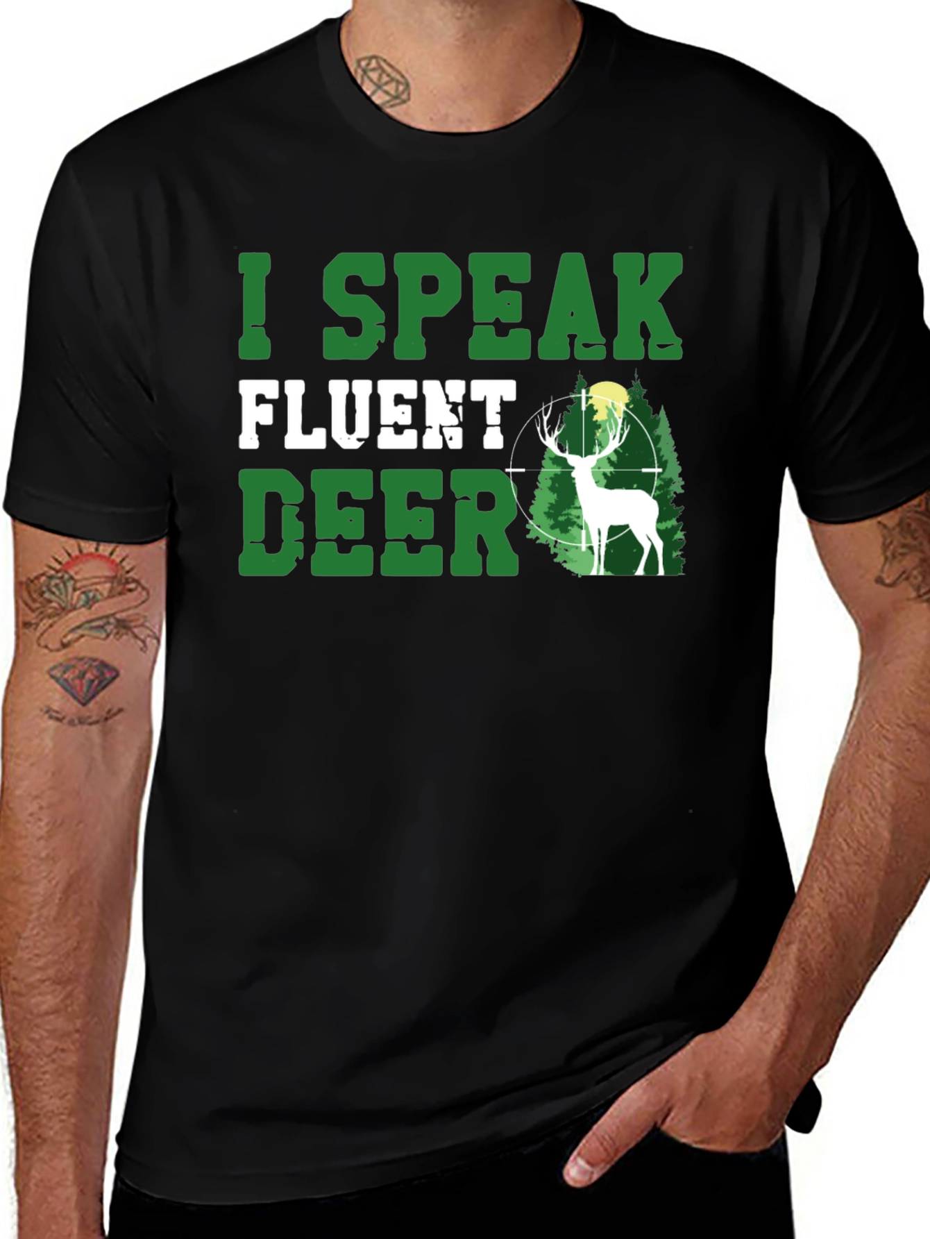 I Speak Fluent Deer Graphic T-Shirt