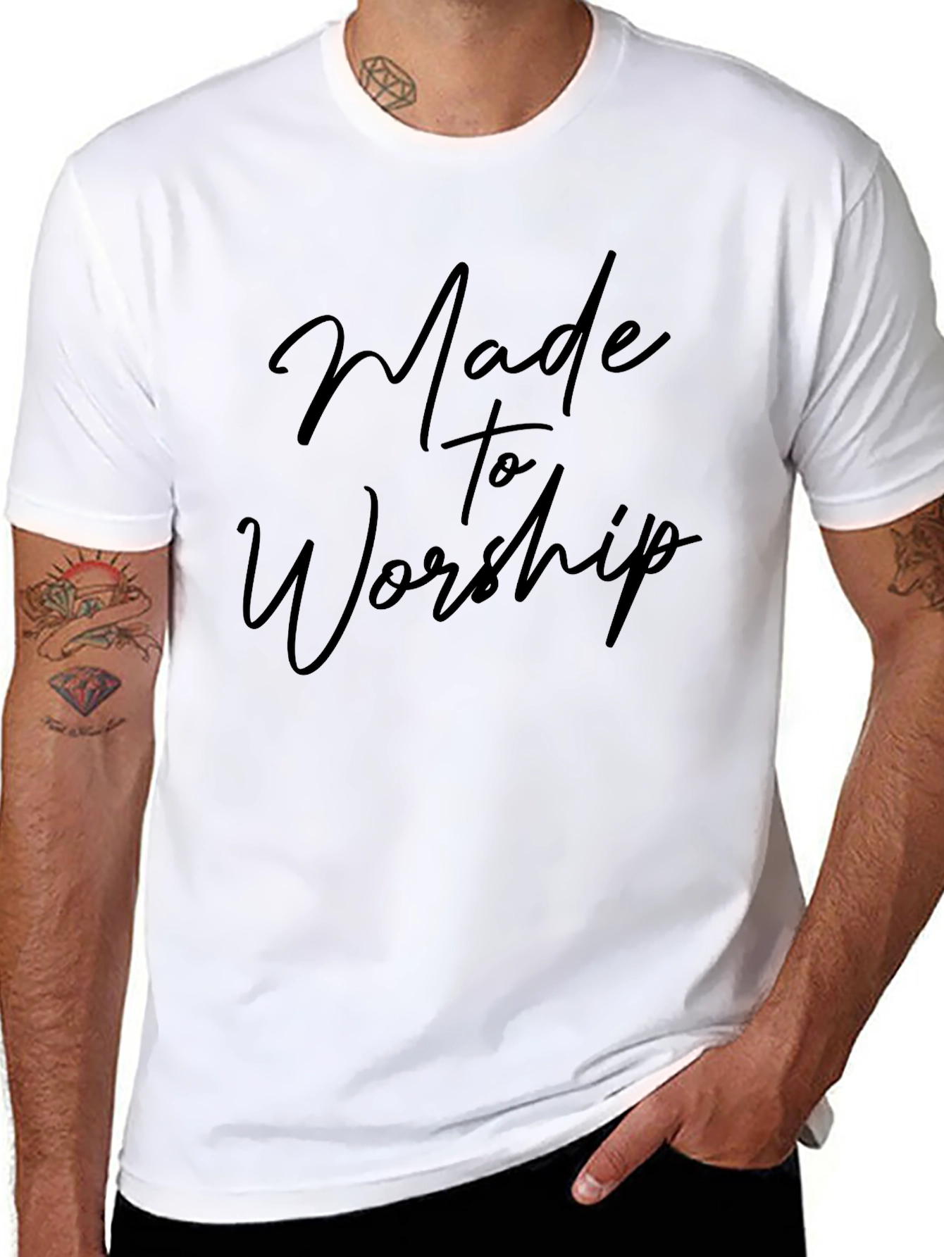 Made to Worship Black Graphic Tee