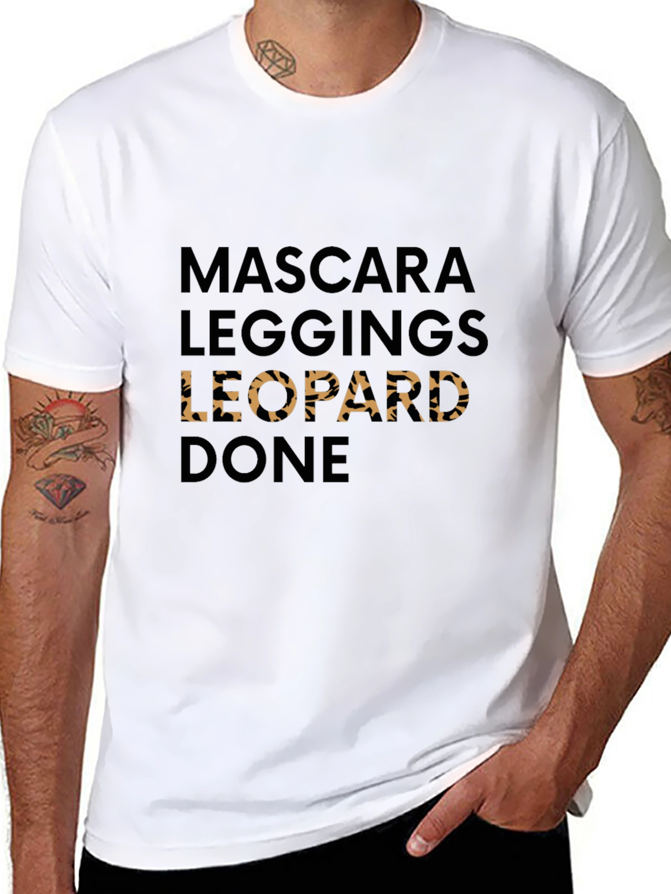 Mascara Leggings Leopard Done T-Shirt