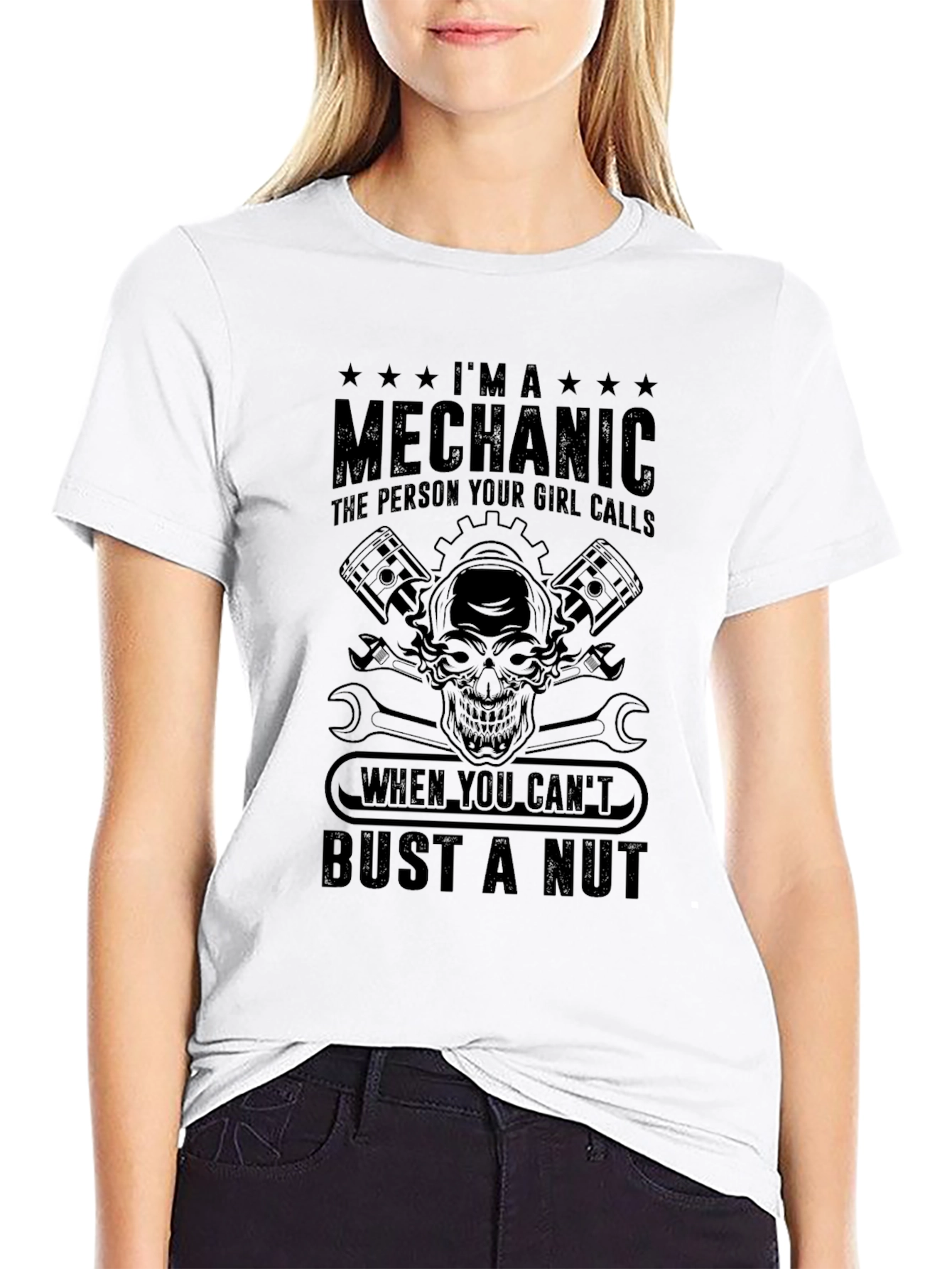 Mechanic T-Shirt - Im A Mechanic Bust A Nut
