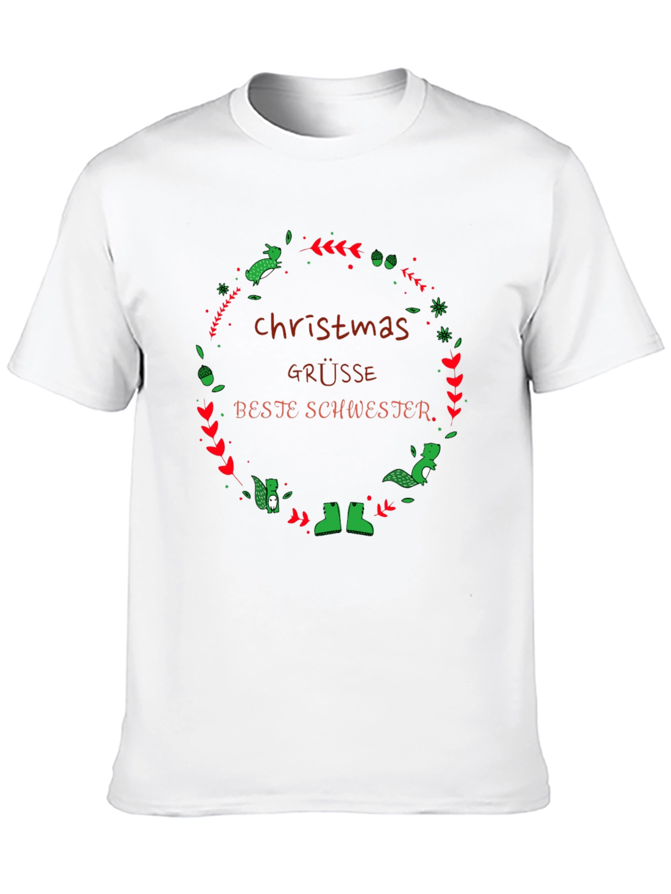 Christmas Grüße Beste Schwester Black T-Shirt